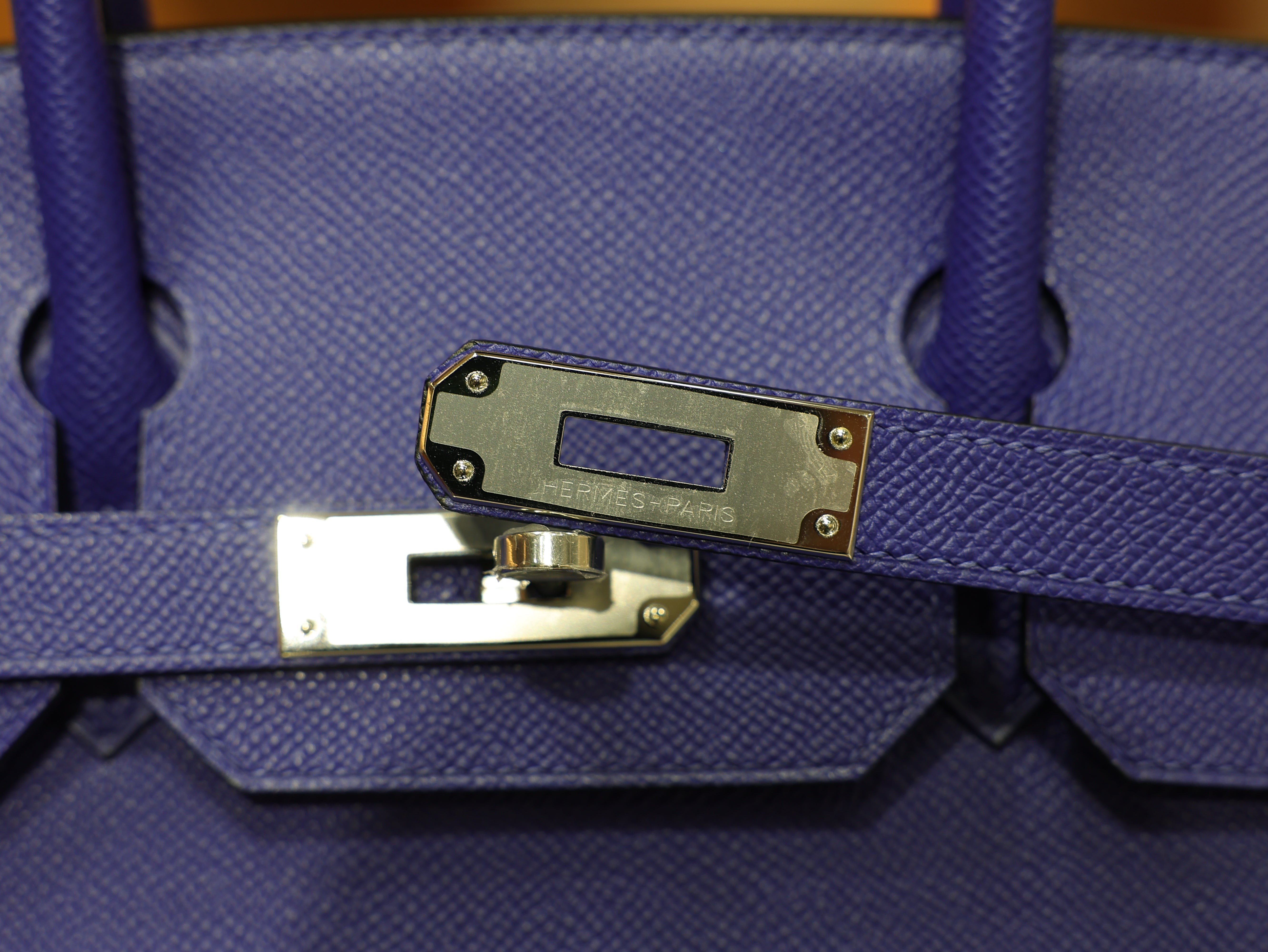 Birkin 30 epsom retourne blue electric PHW