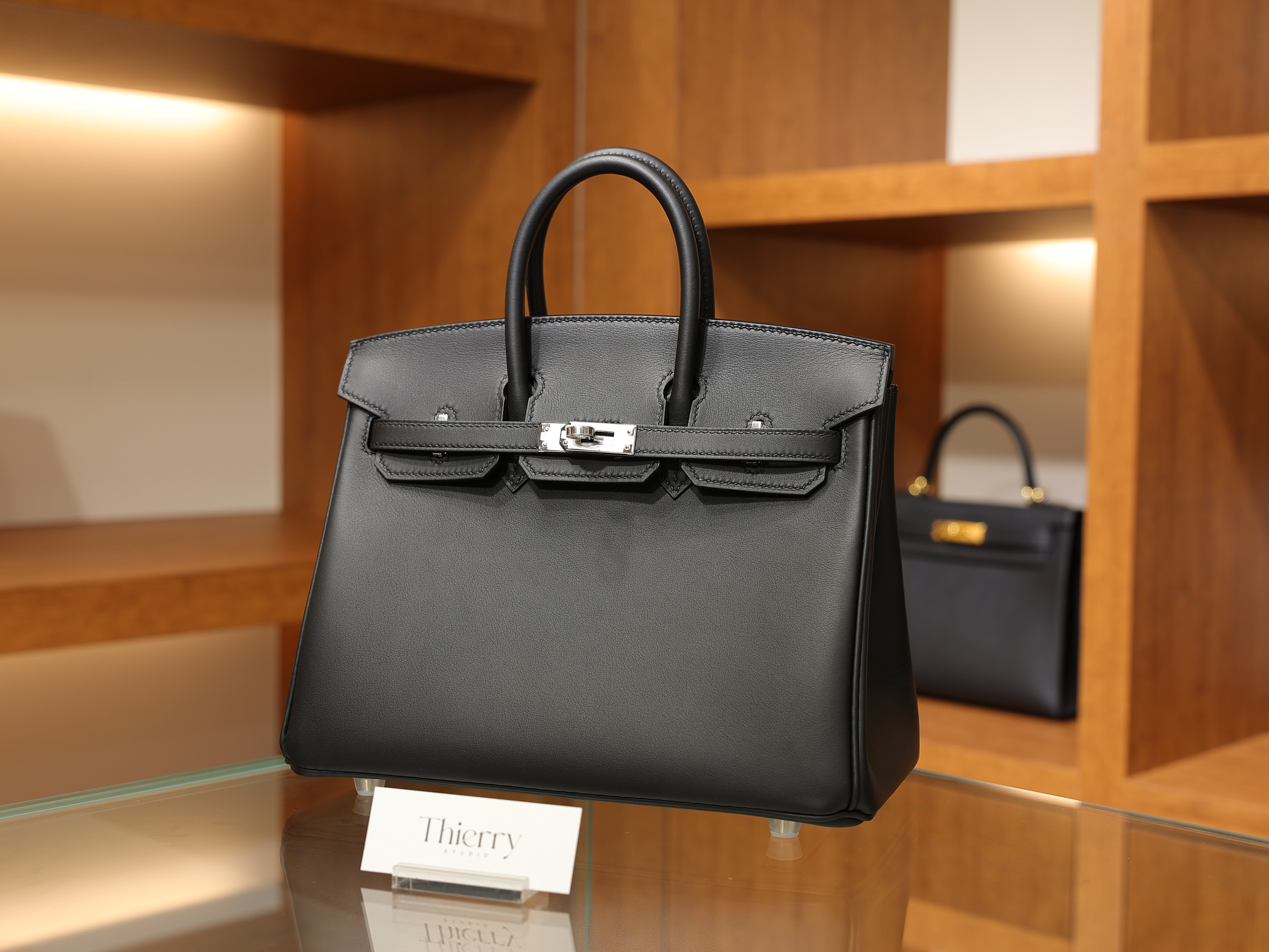 Birkin 25 swift black PHW
