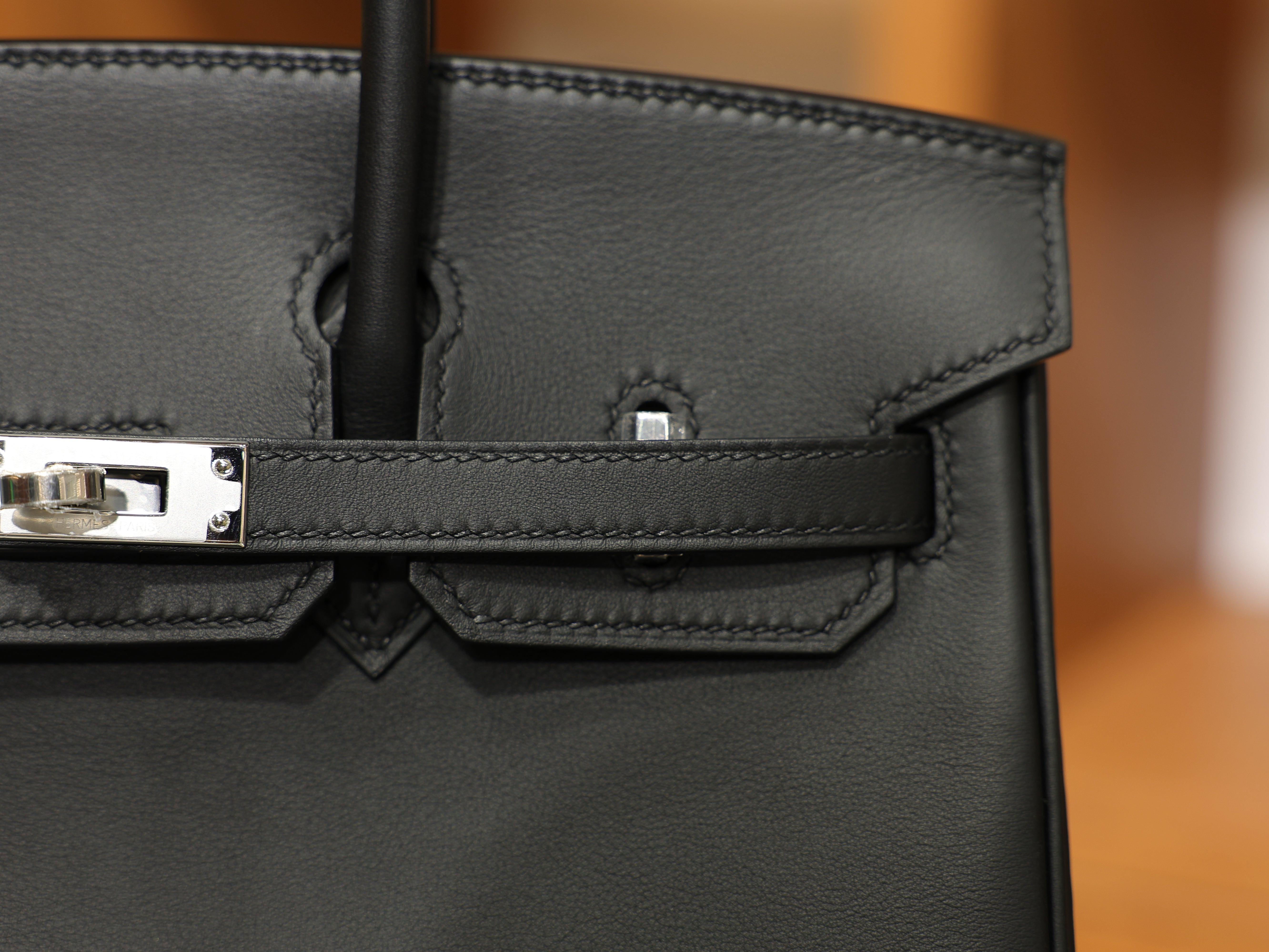 Birkin 25 swift black PHW