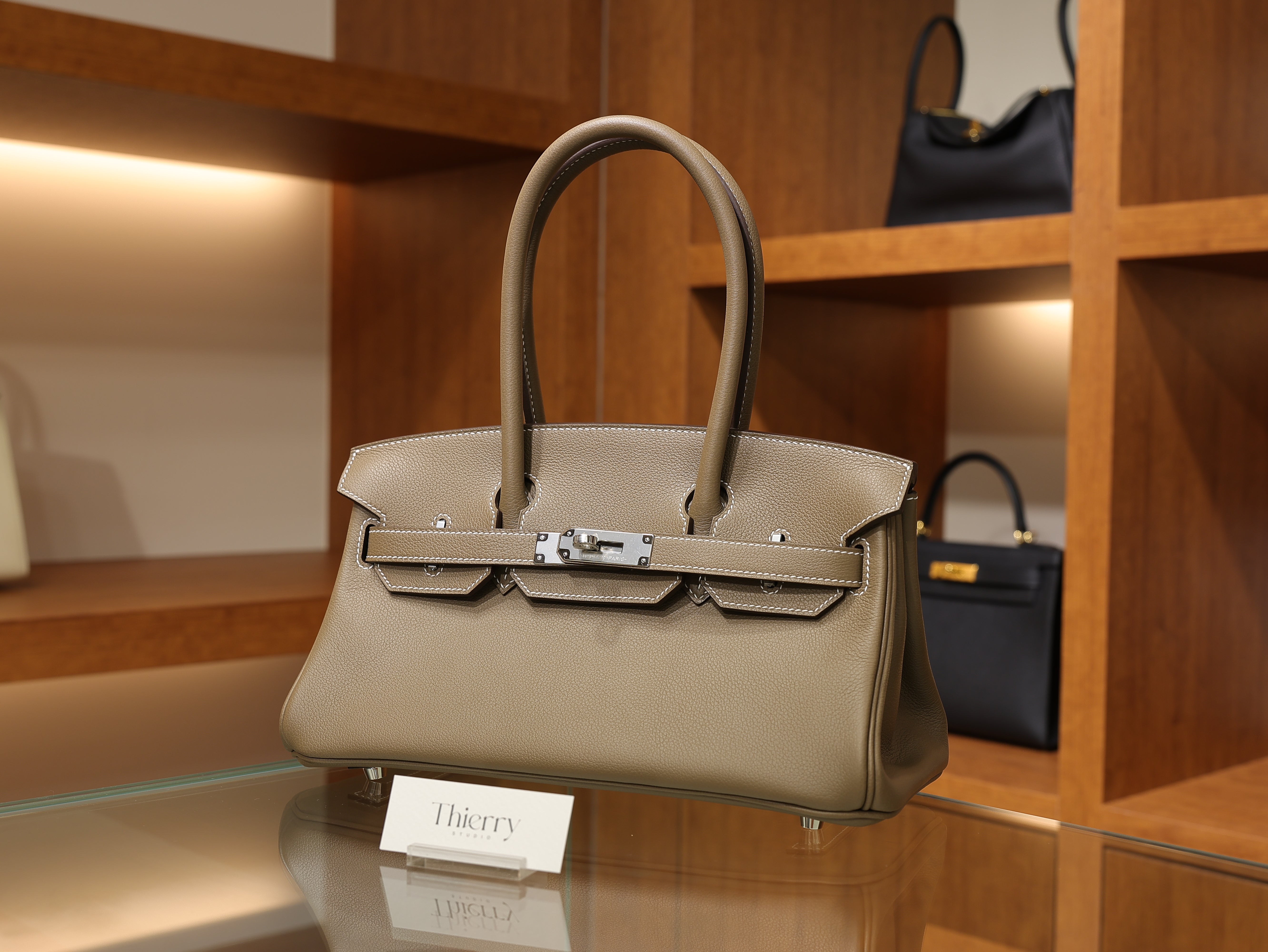 Shoulder birkin 29 evercolor etoupe PHW