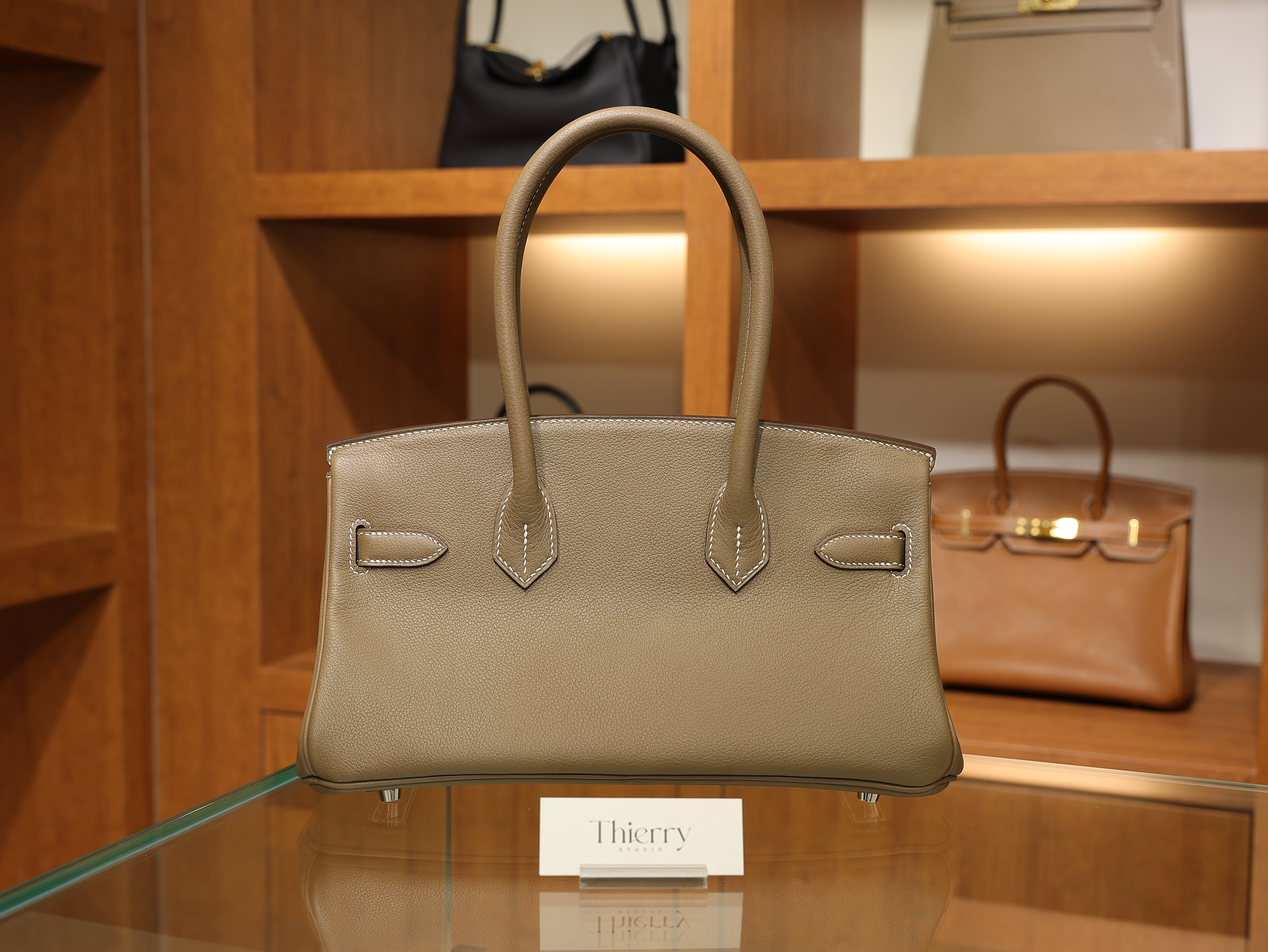 Shoulder birkin 29 evercolor etoupe PHW
