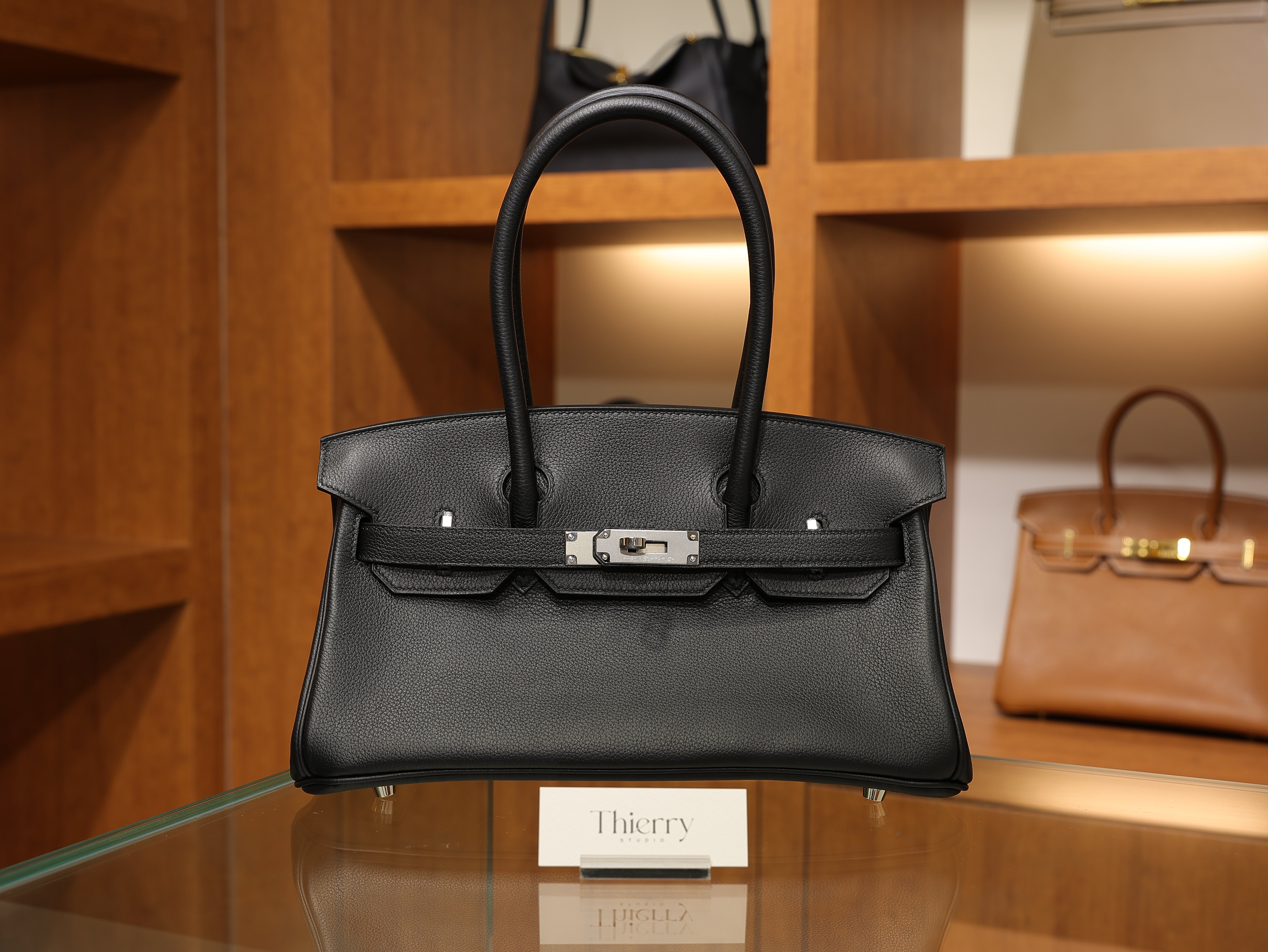 Shoulder birkin 29 evercolor black PHW