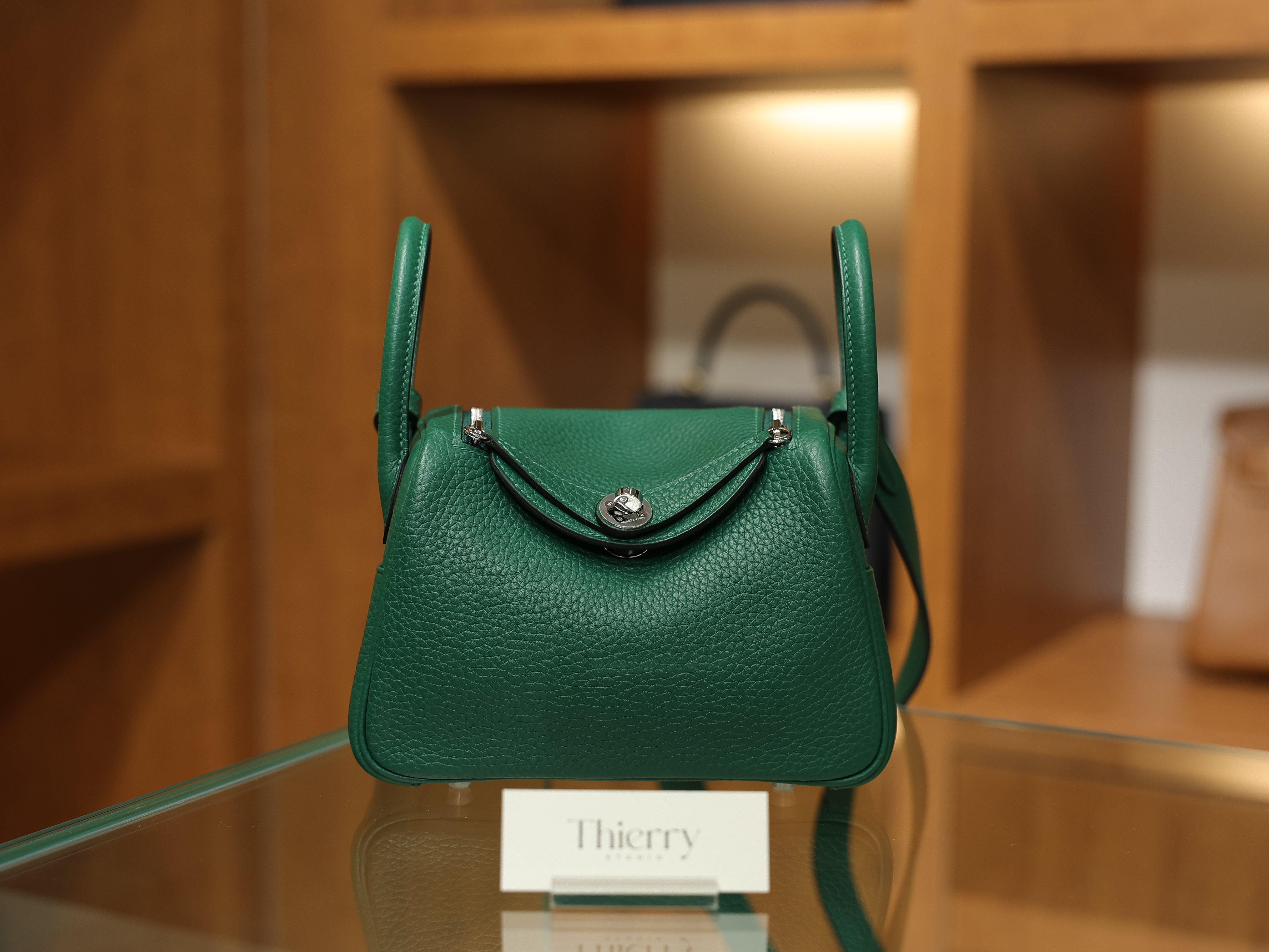Lindy mini clemence malachite PHW
