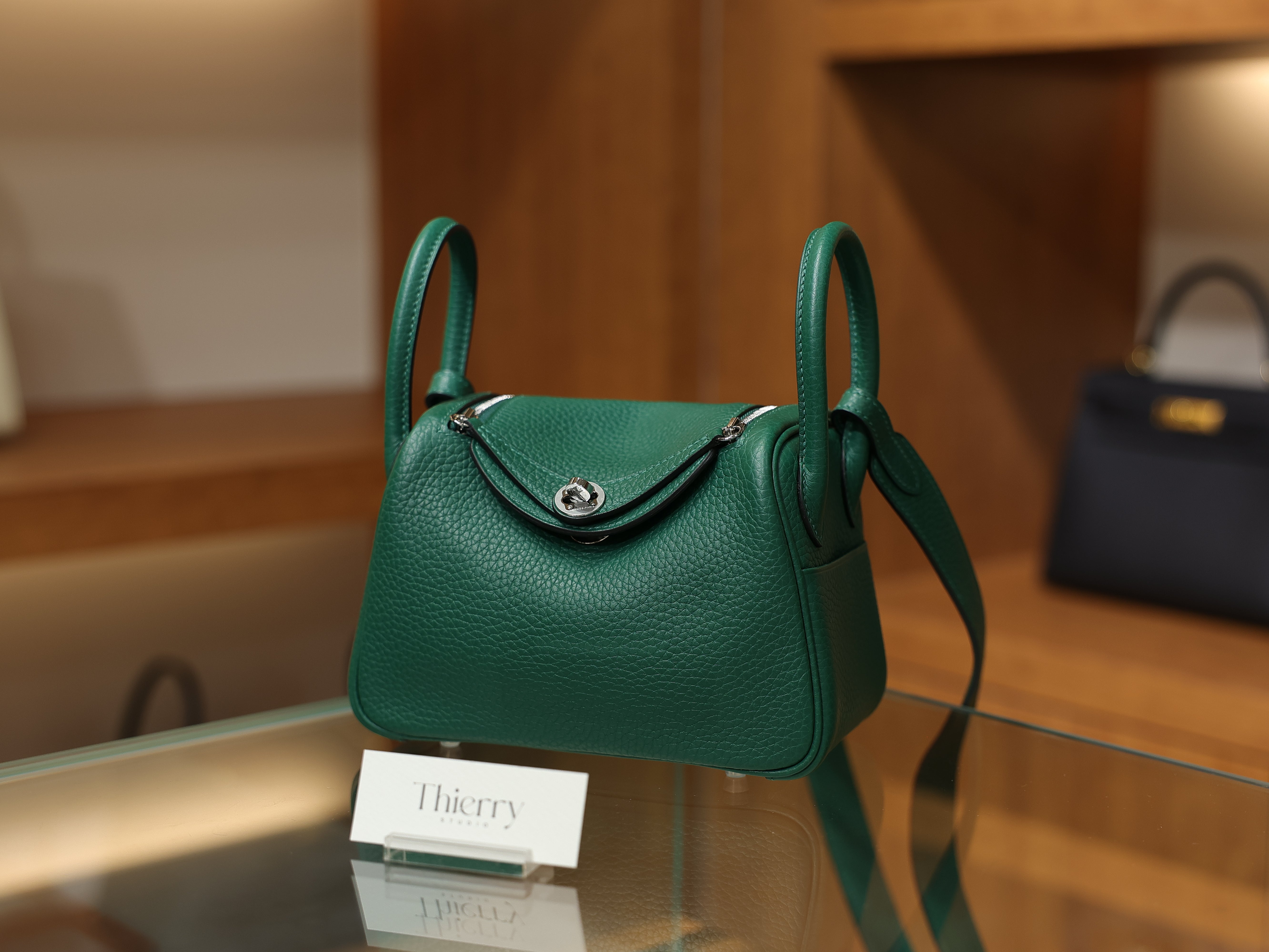 Lindy mini clemence malachite PHW