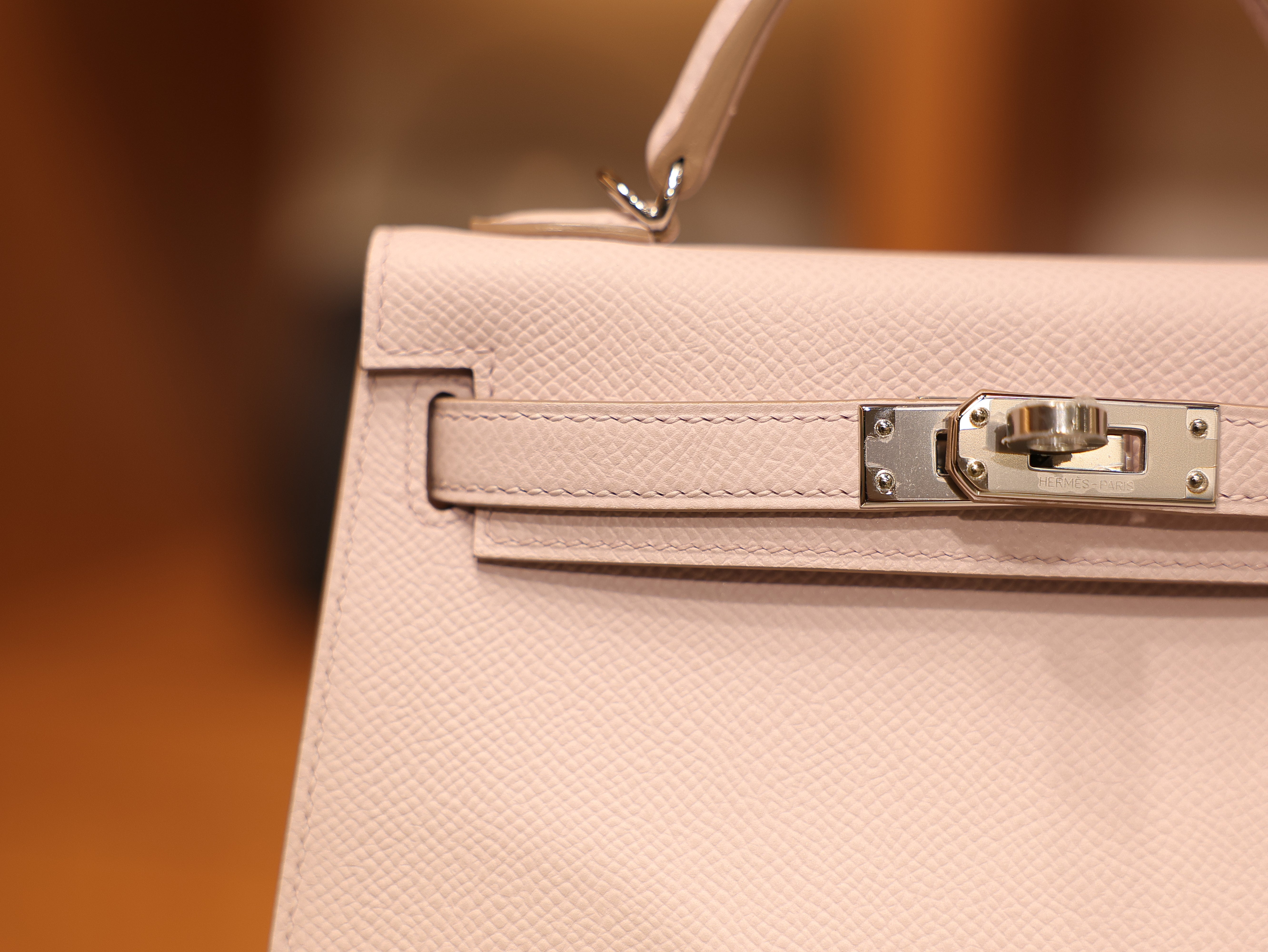 Kelly mini 2 epsom mauve pale PHW