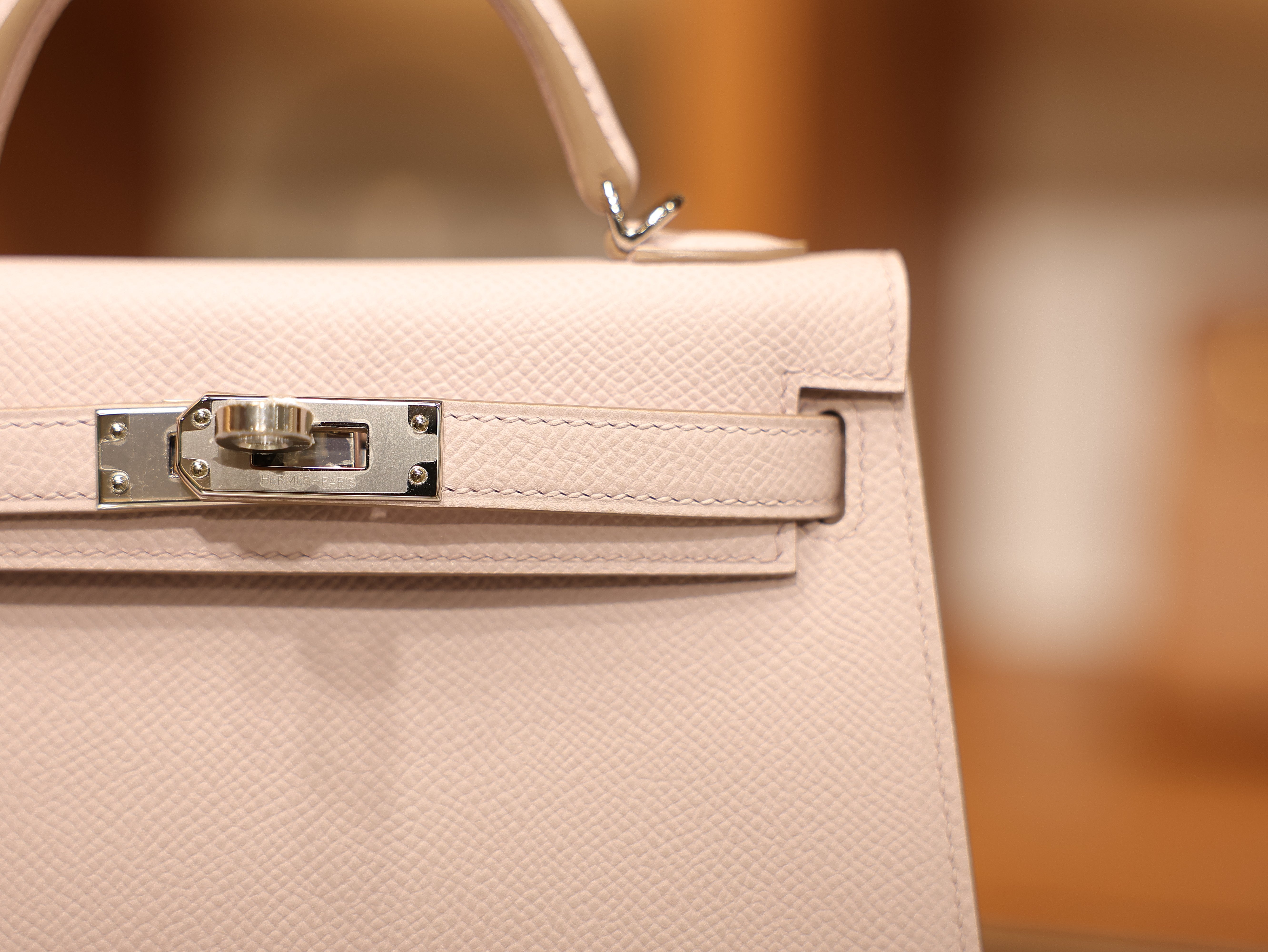 Kelly mini 2 epsom mauve pale PHW