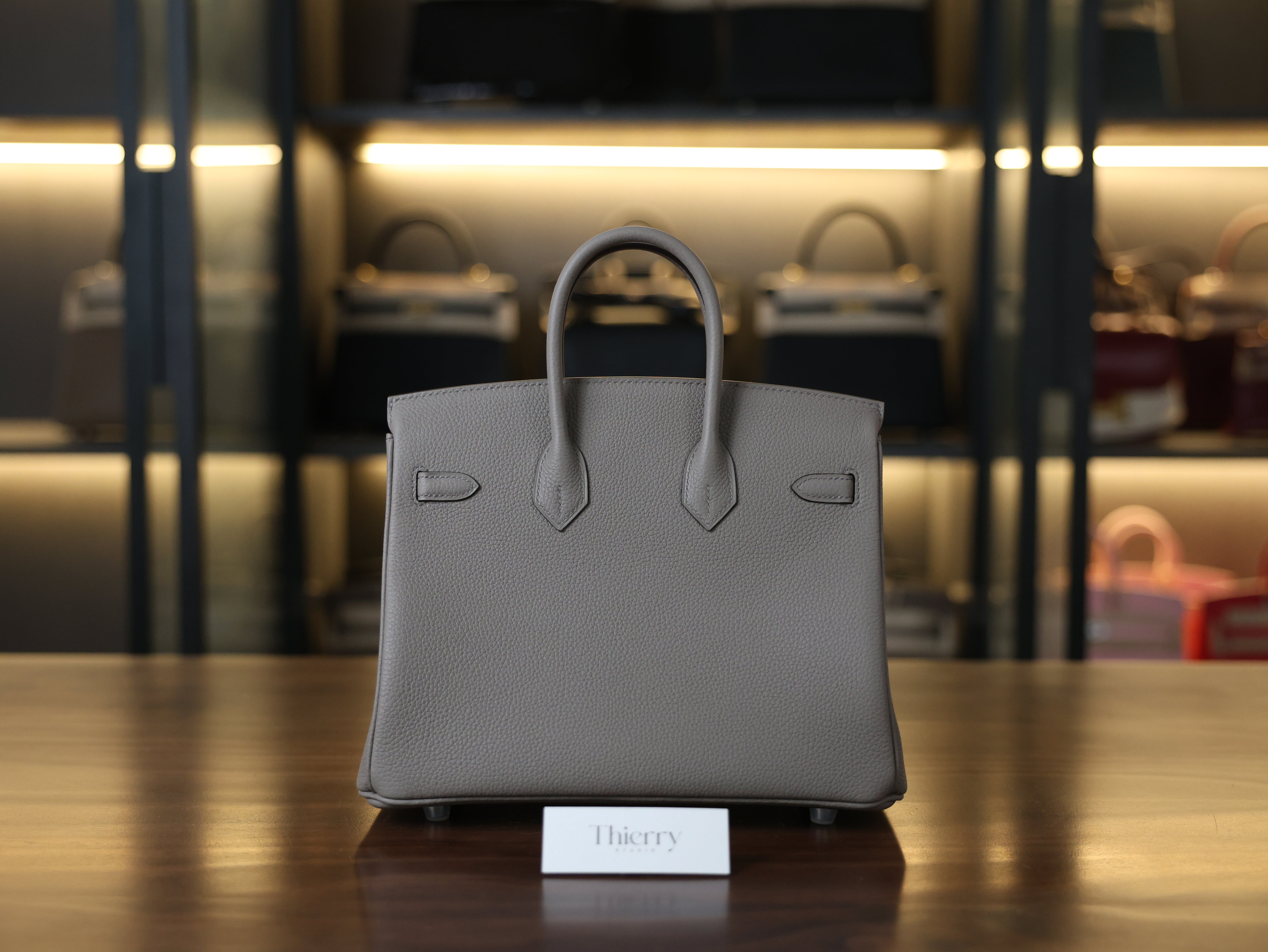 Birkin 25 togo gris asphalte PHW