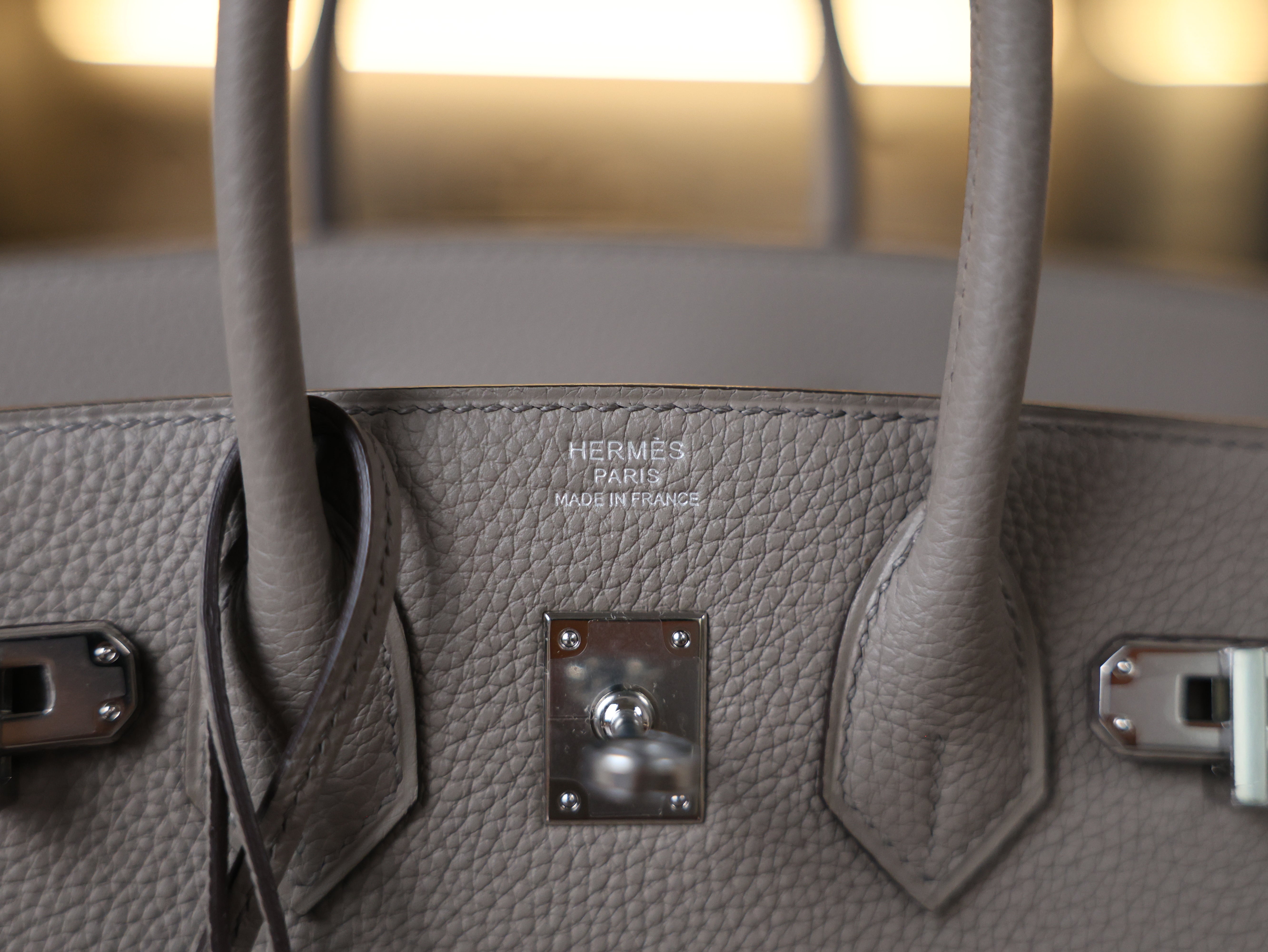 Birkin 25 togo gris asphalte PHW