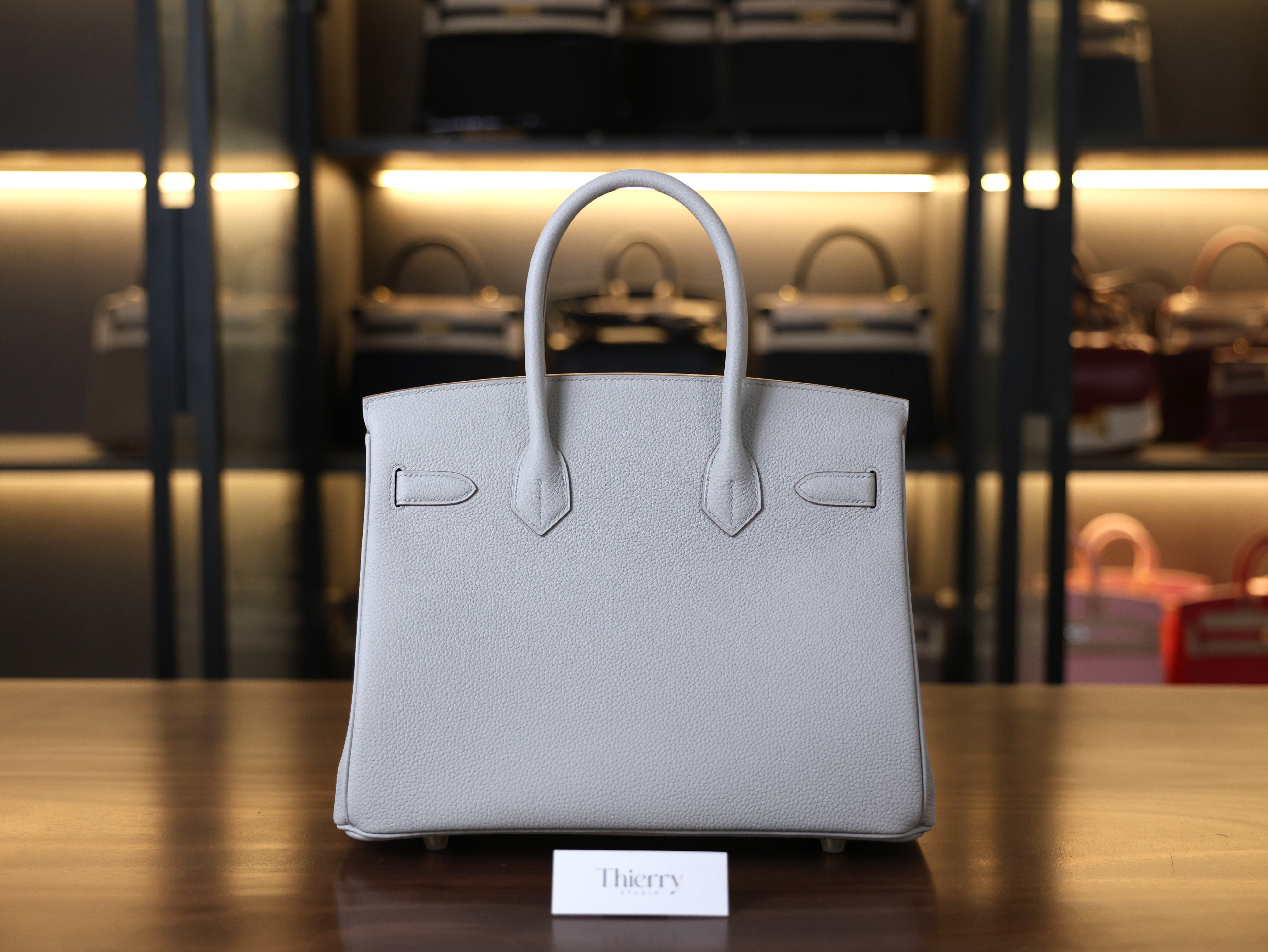 Birkin 30 togo gris pearl GHW