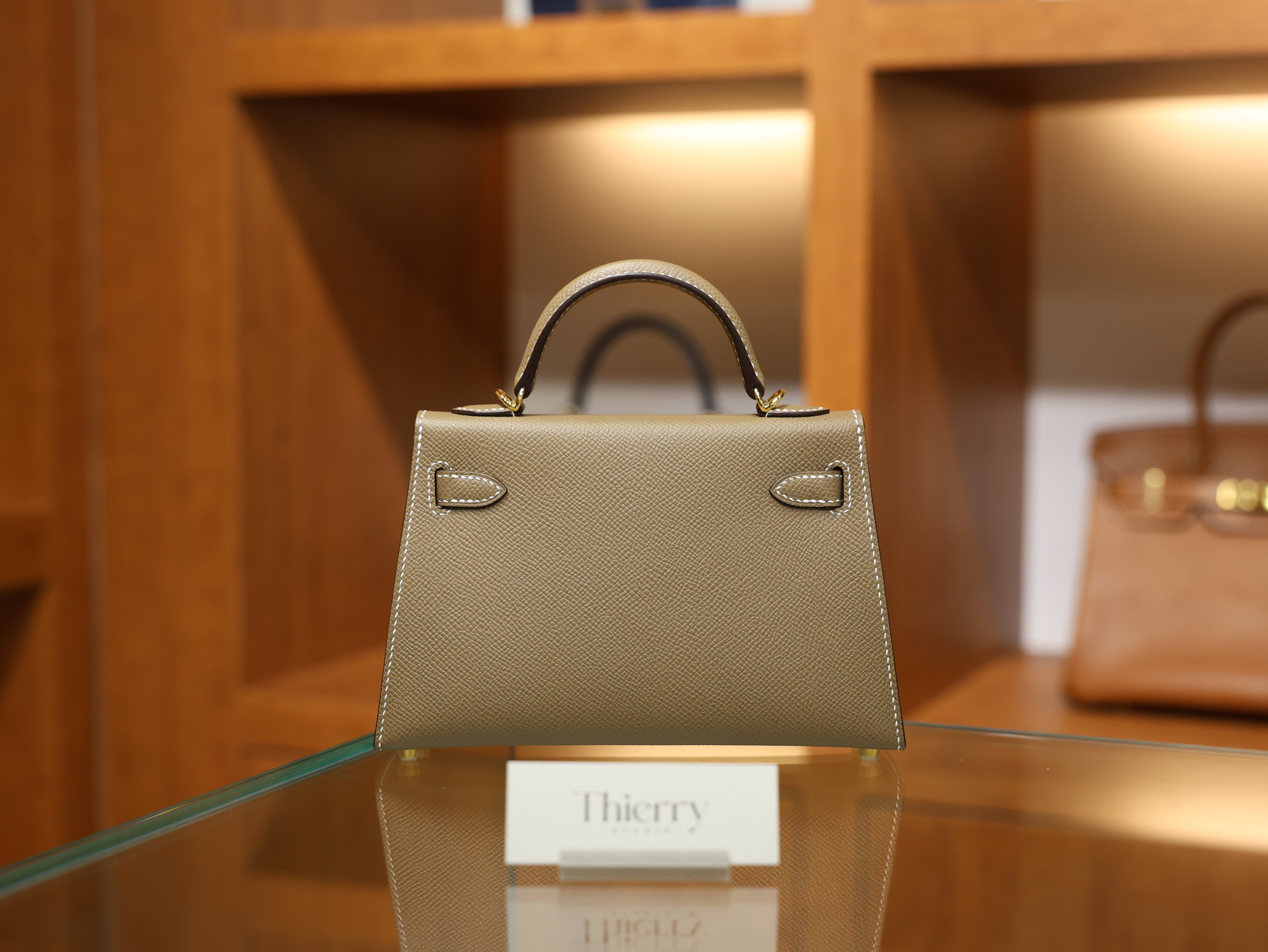 Kelly mini 2 epsom etoupe GHW