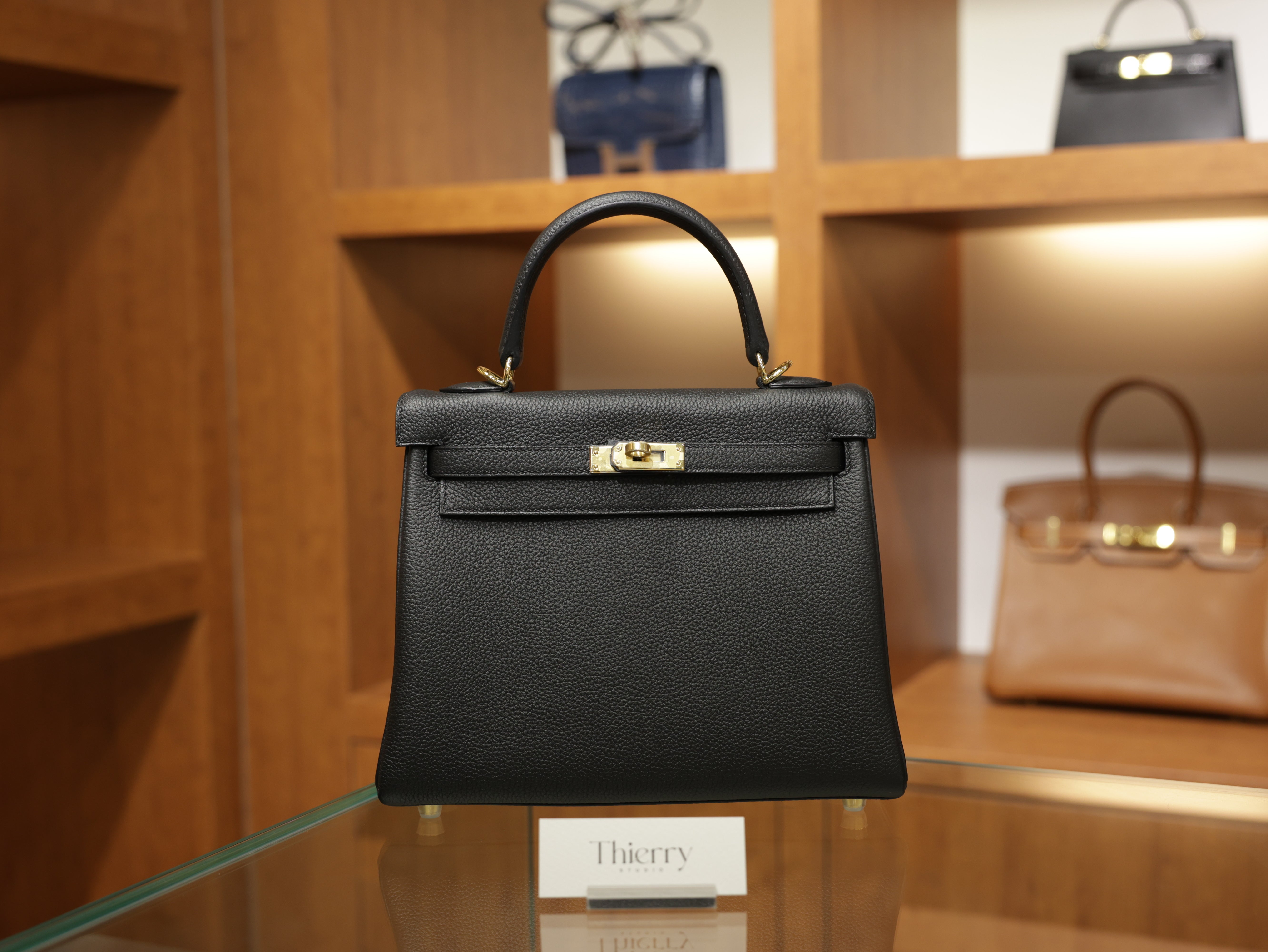 Kelly 25 togo black GHW