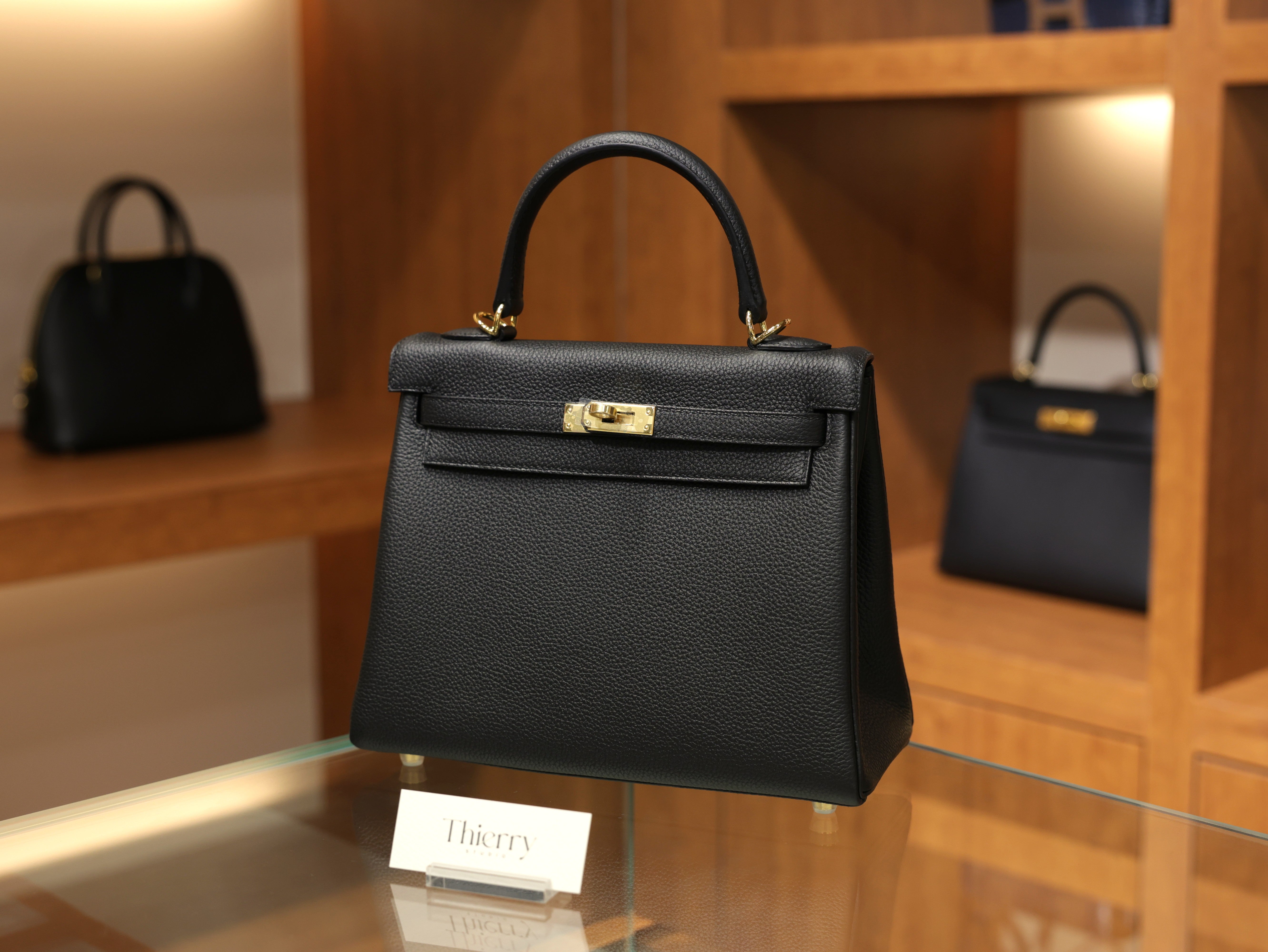 Kelly 25 togo black GHW