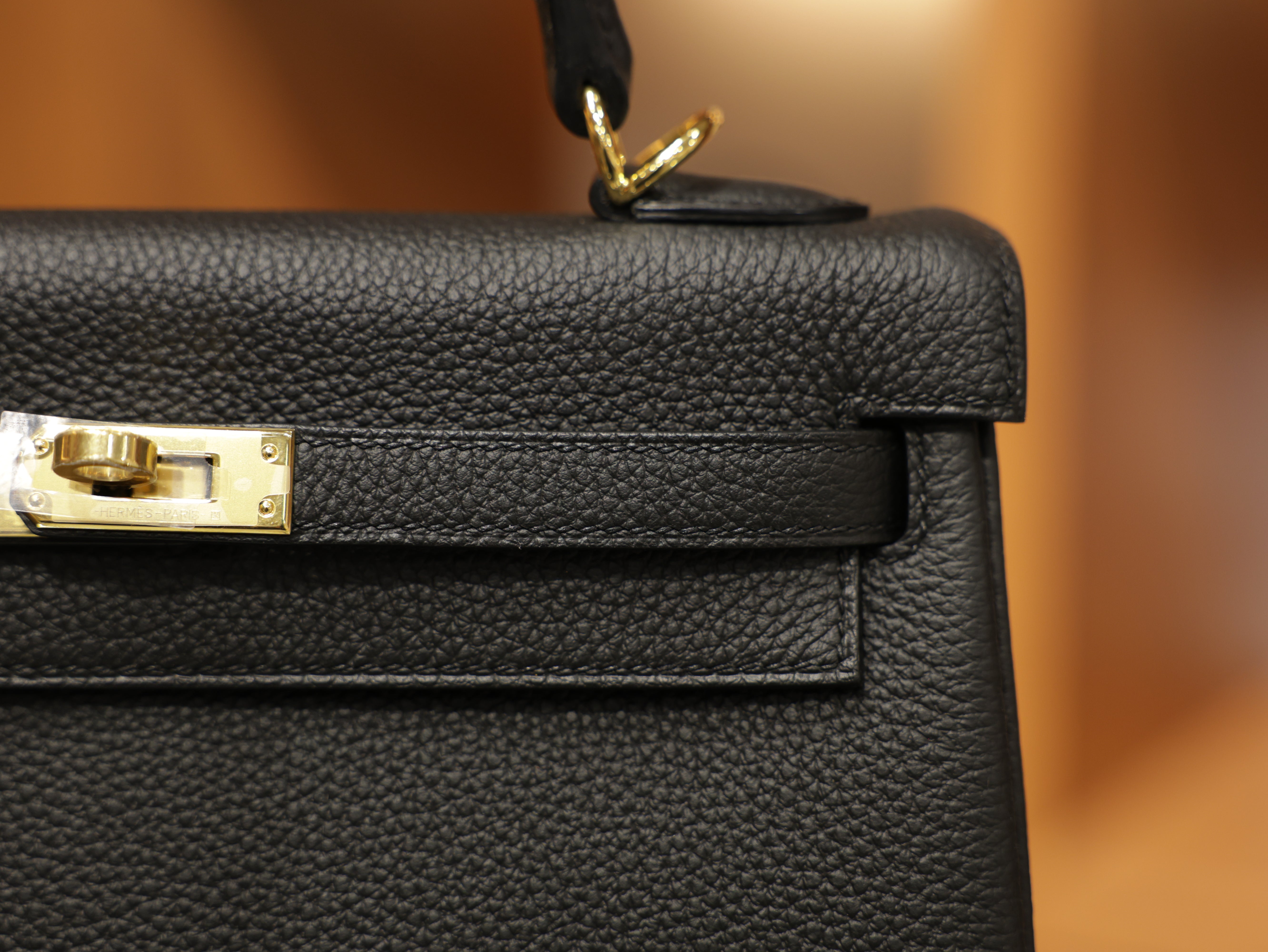 Kelly 25 togo black GHW
