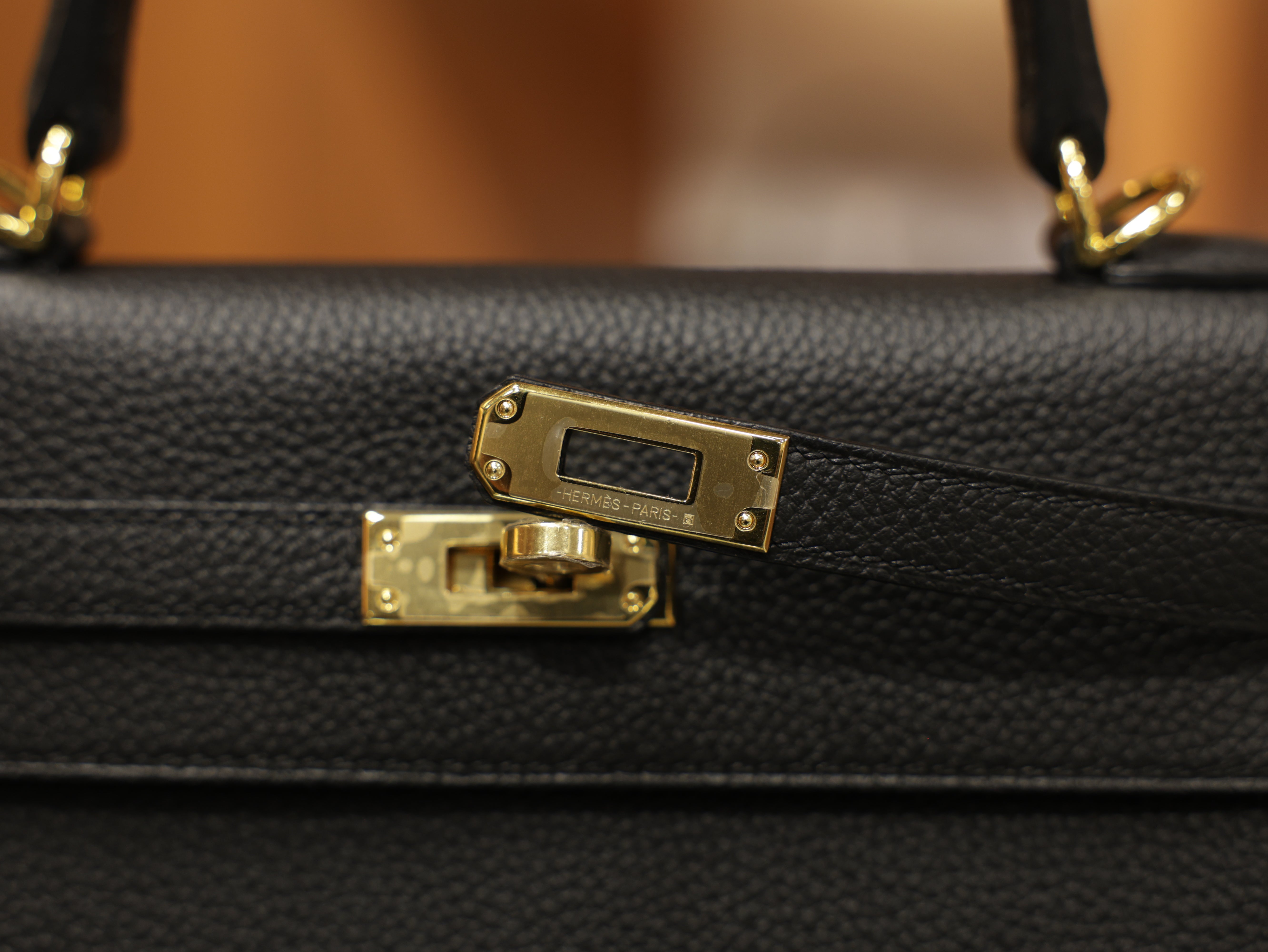 Kelly 25 togo black GHW