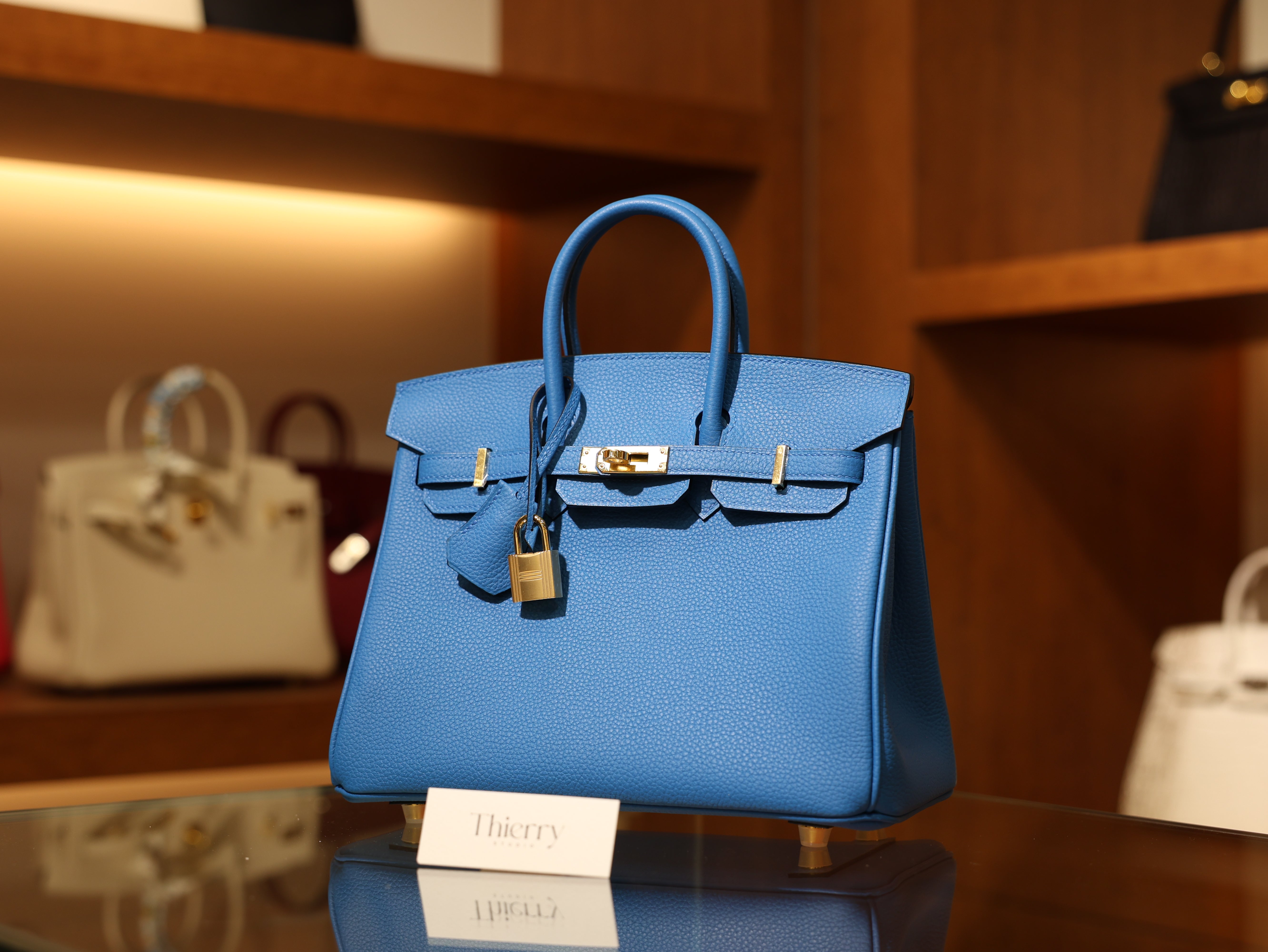 Birkin 25 togo blue zanzibar GHW