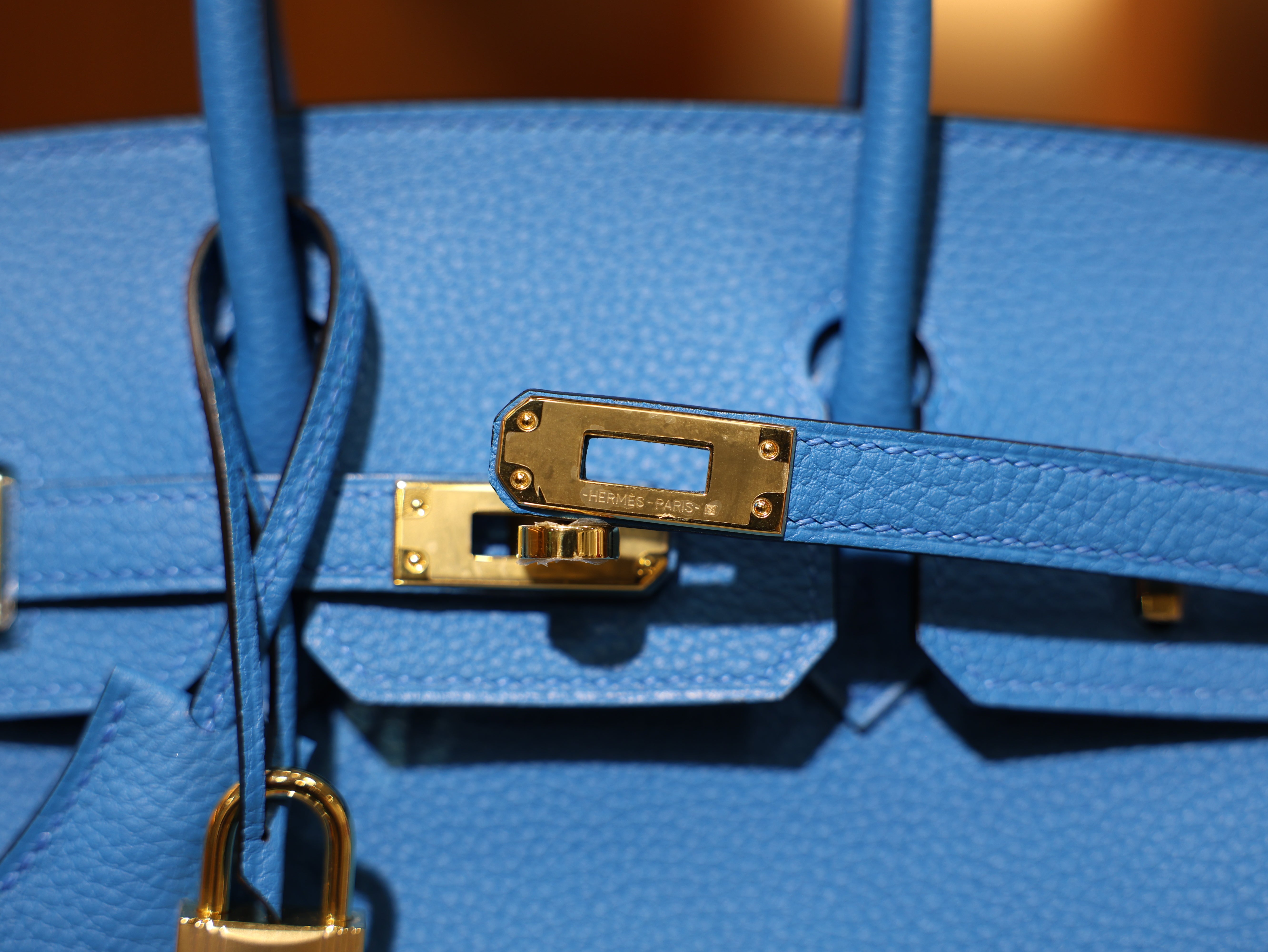 Birkin 25 togo blue zanzibar GHW