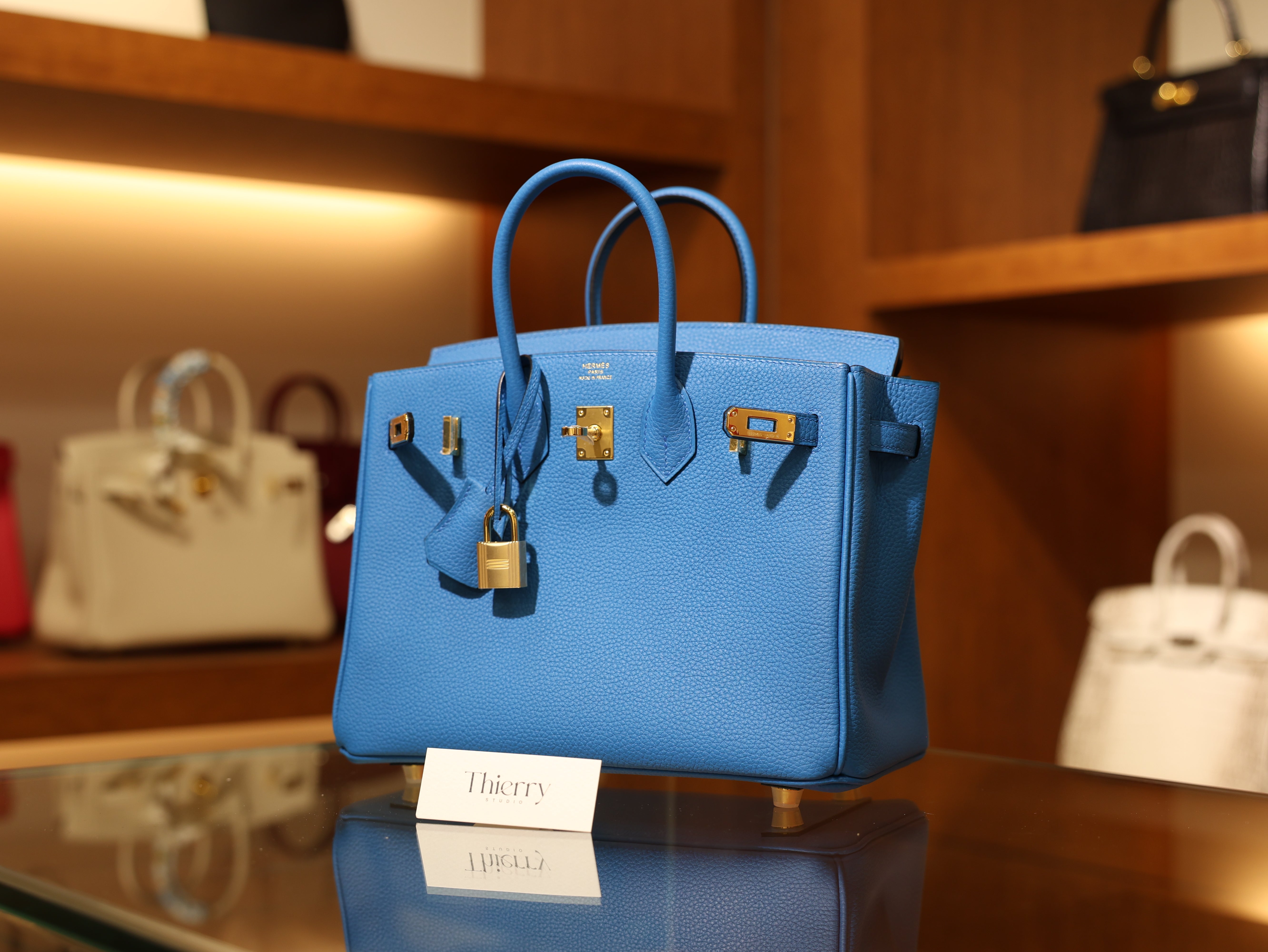 Birkin 25 togo blue zanzibar GHW