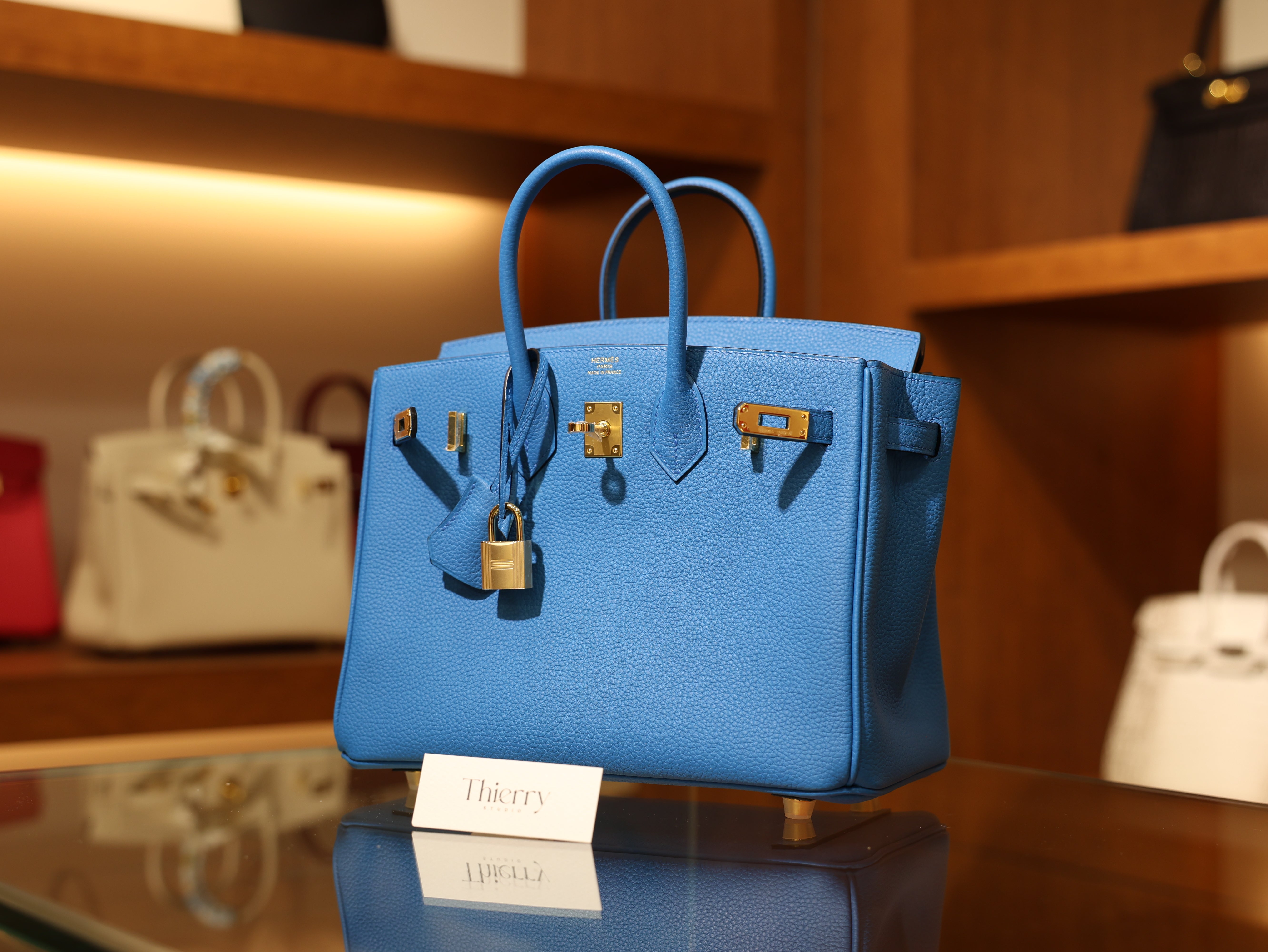 Birkin 25 togo blue zanzibar GHW