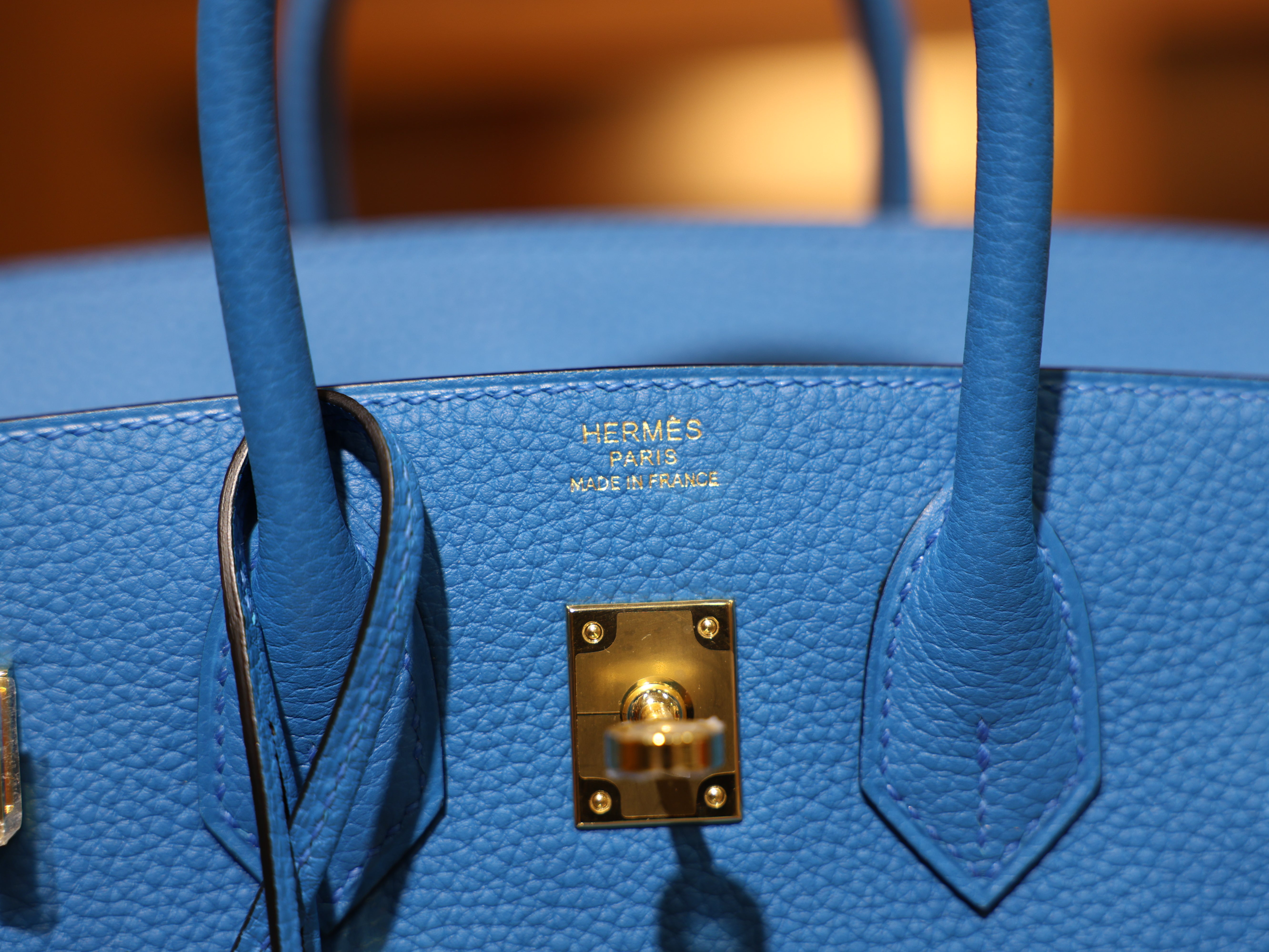 Birkin 25 togo blue zanzibar GHW