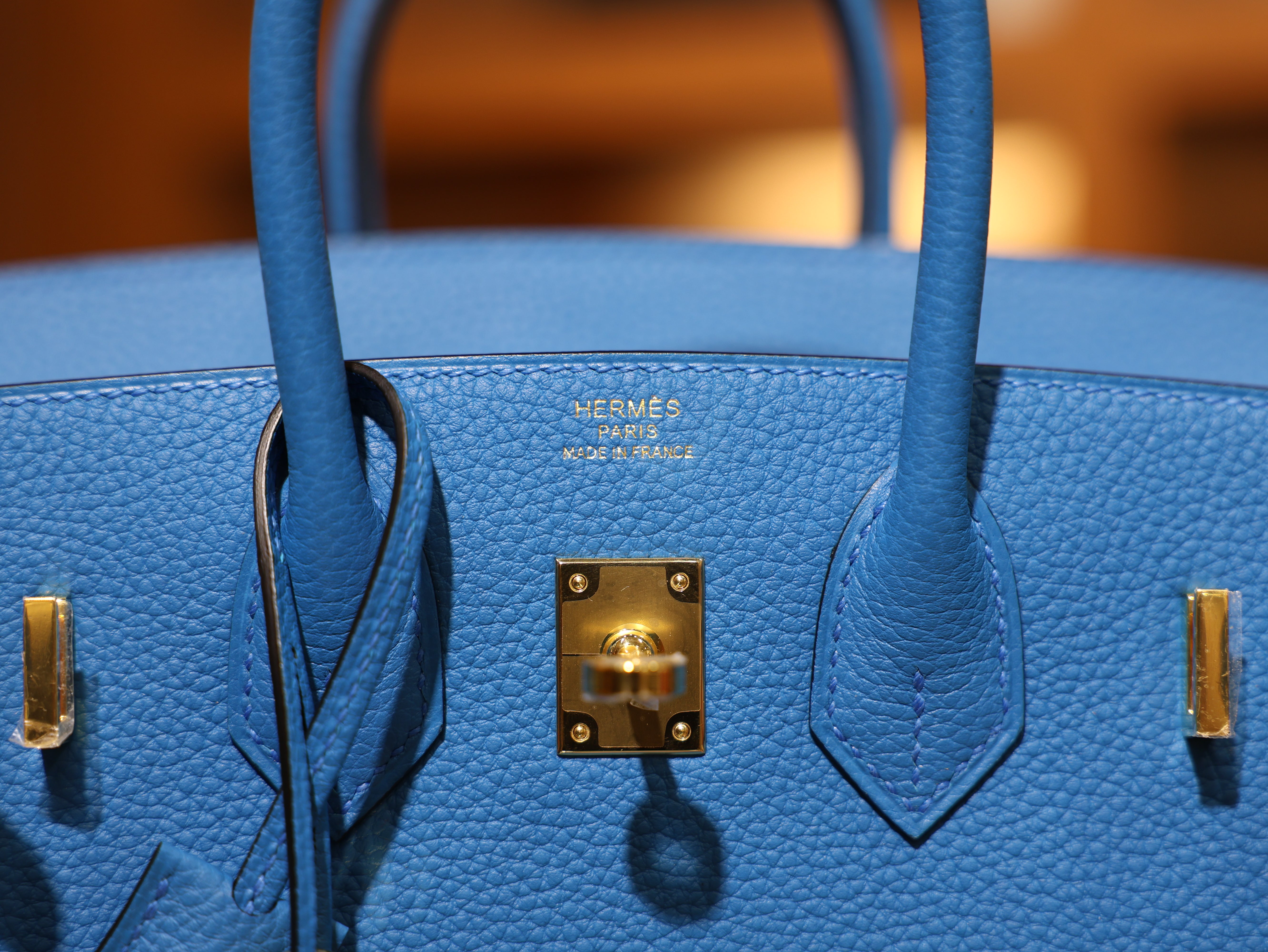Birkin 25 togo blue zanzibar GHW