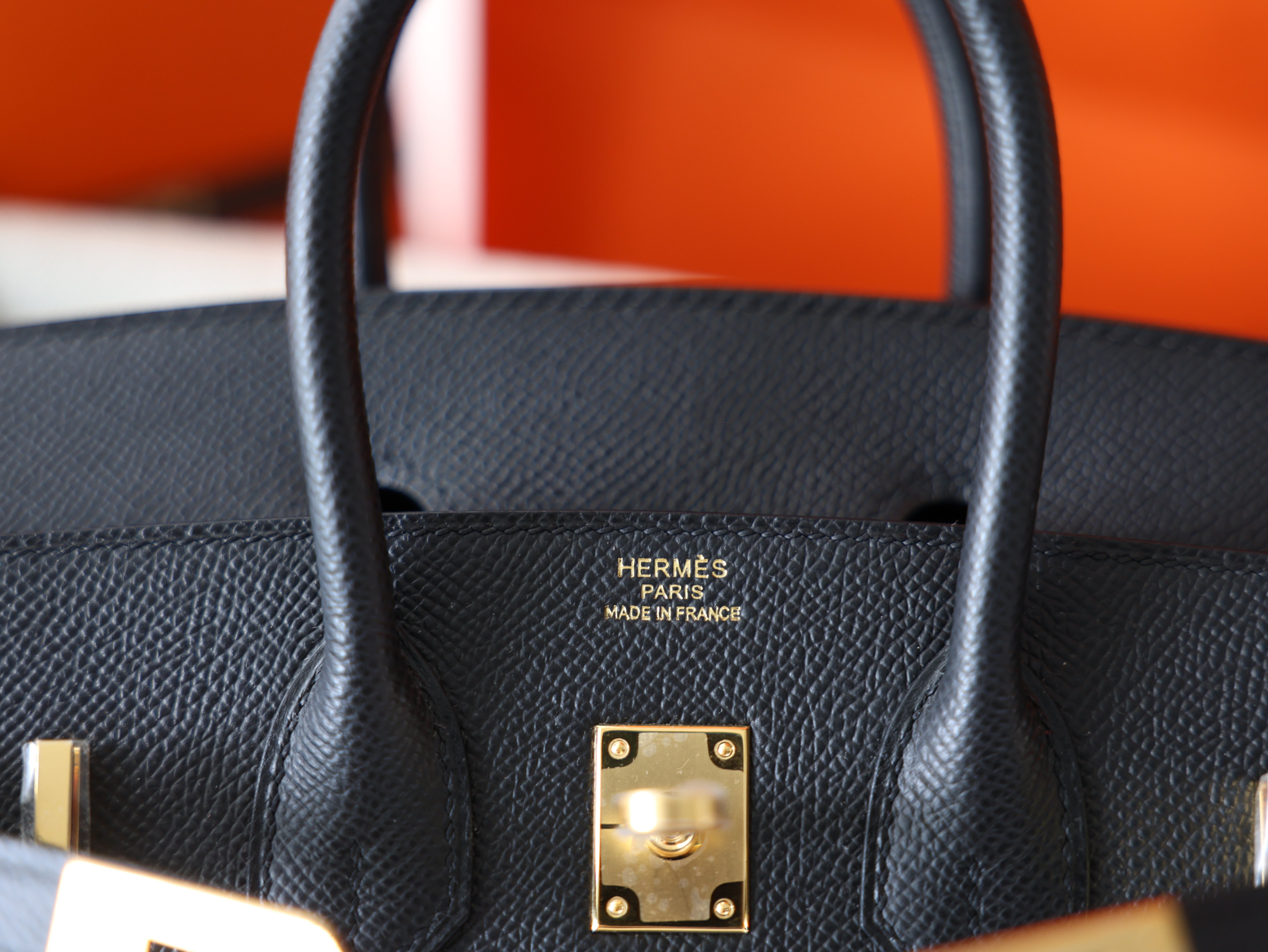 Birkin 25 epsom sellier black GHW