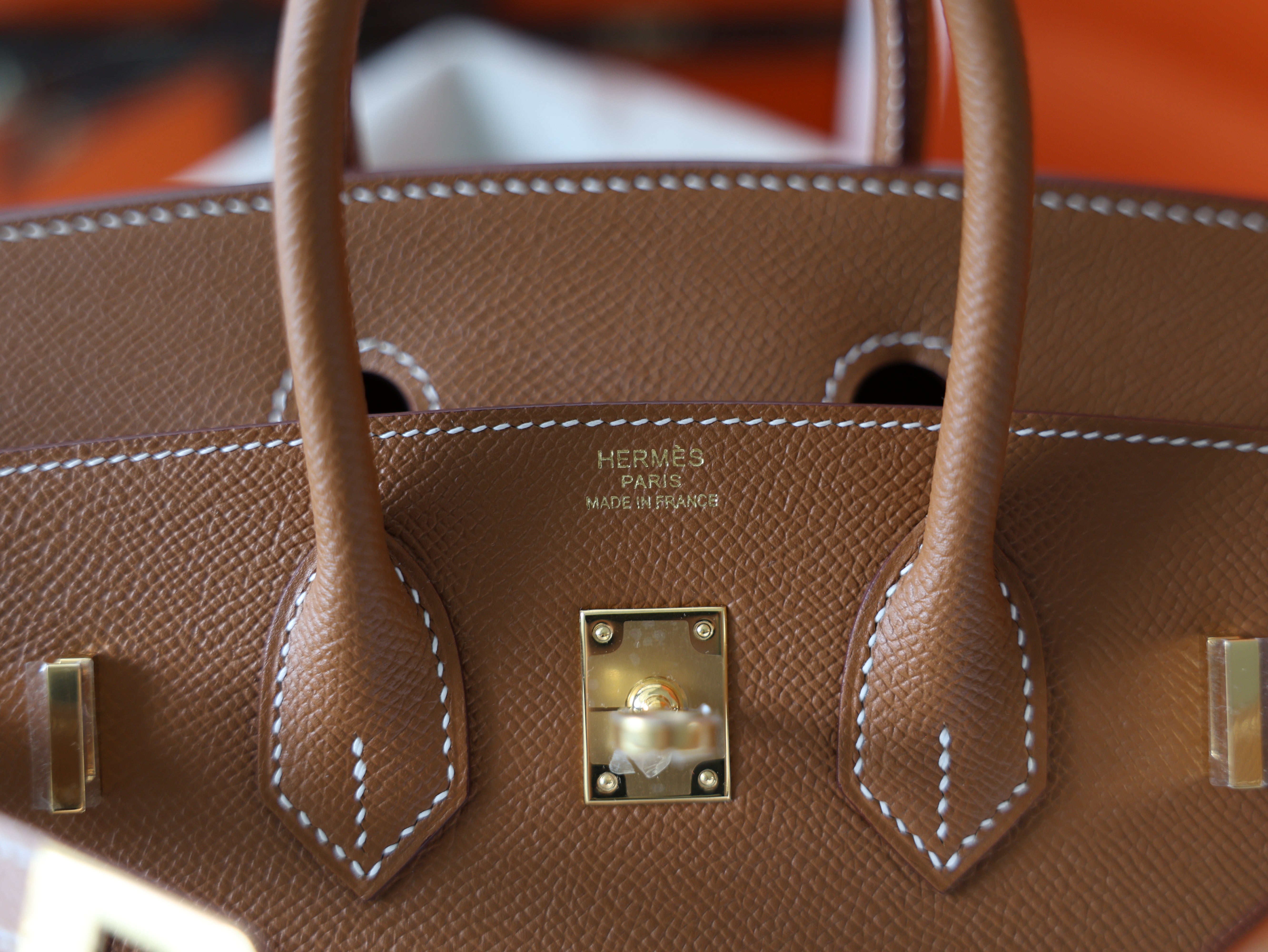 Birkin 25 epsom sellier gold GHW