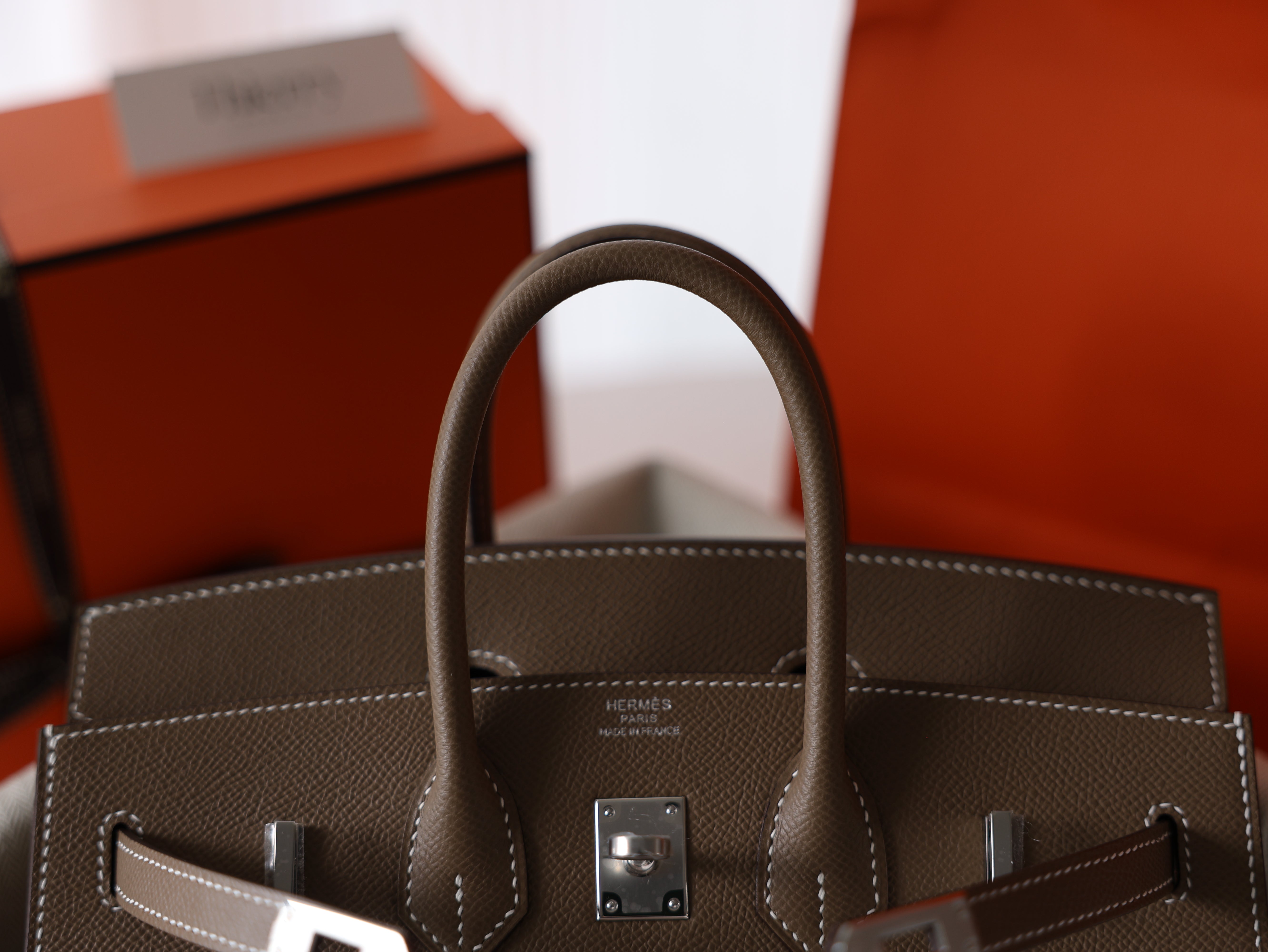 Birkin 25 epsom sellier etoupe PHW