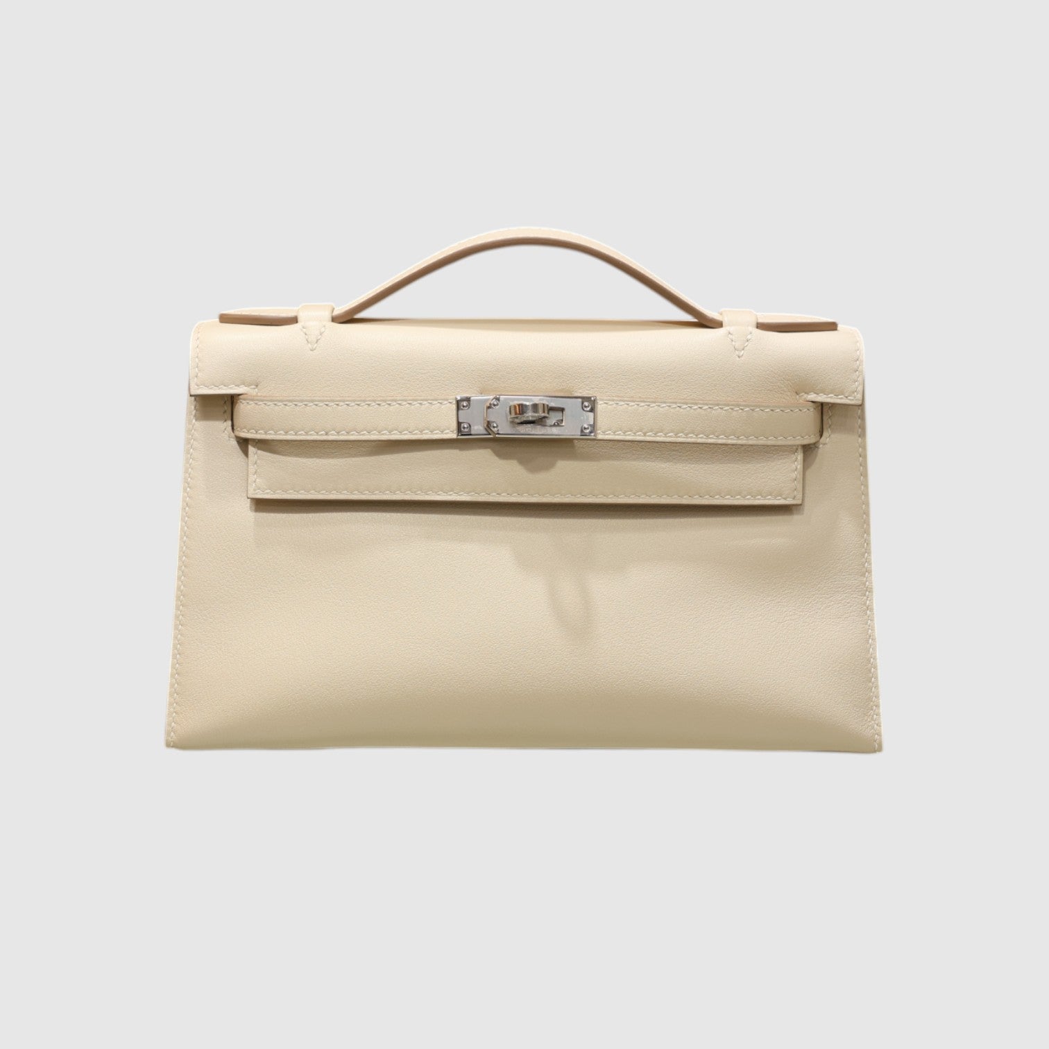 Kelly pochette swift craie PHW