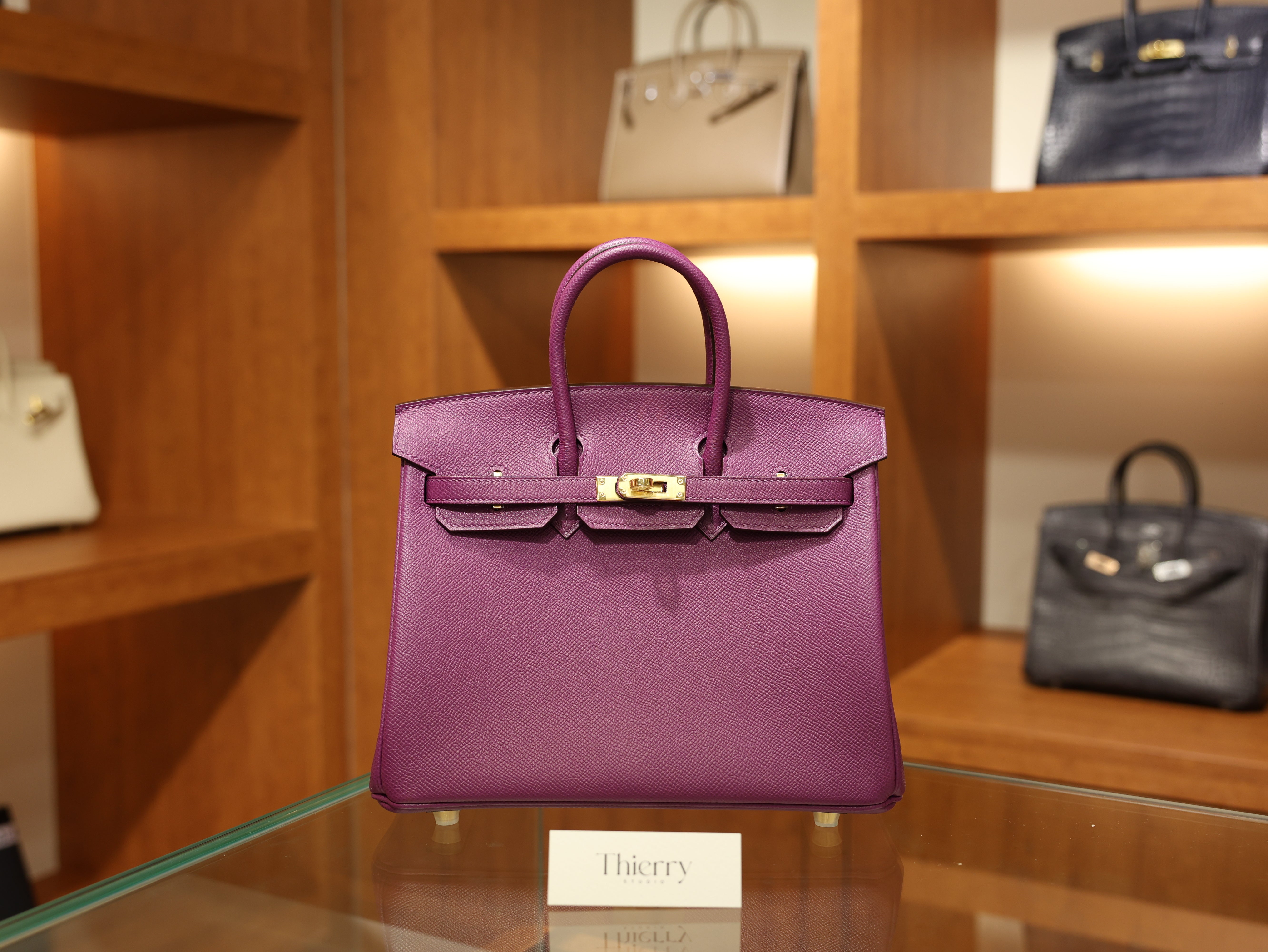 Birkin 25 epsom retourne anemone GHW
