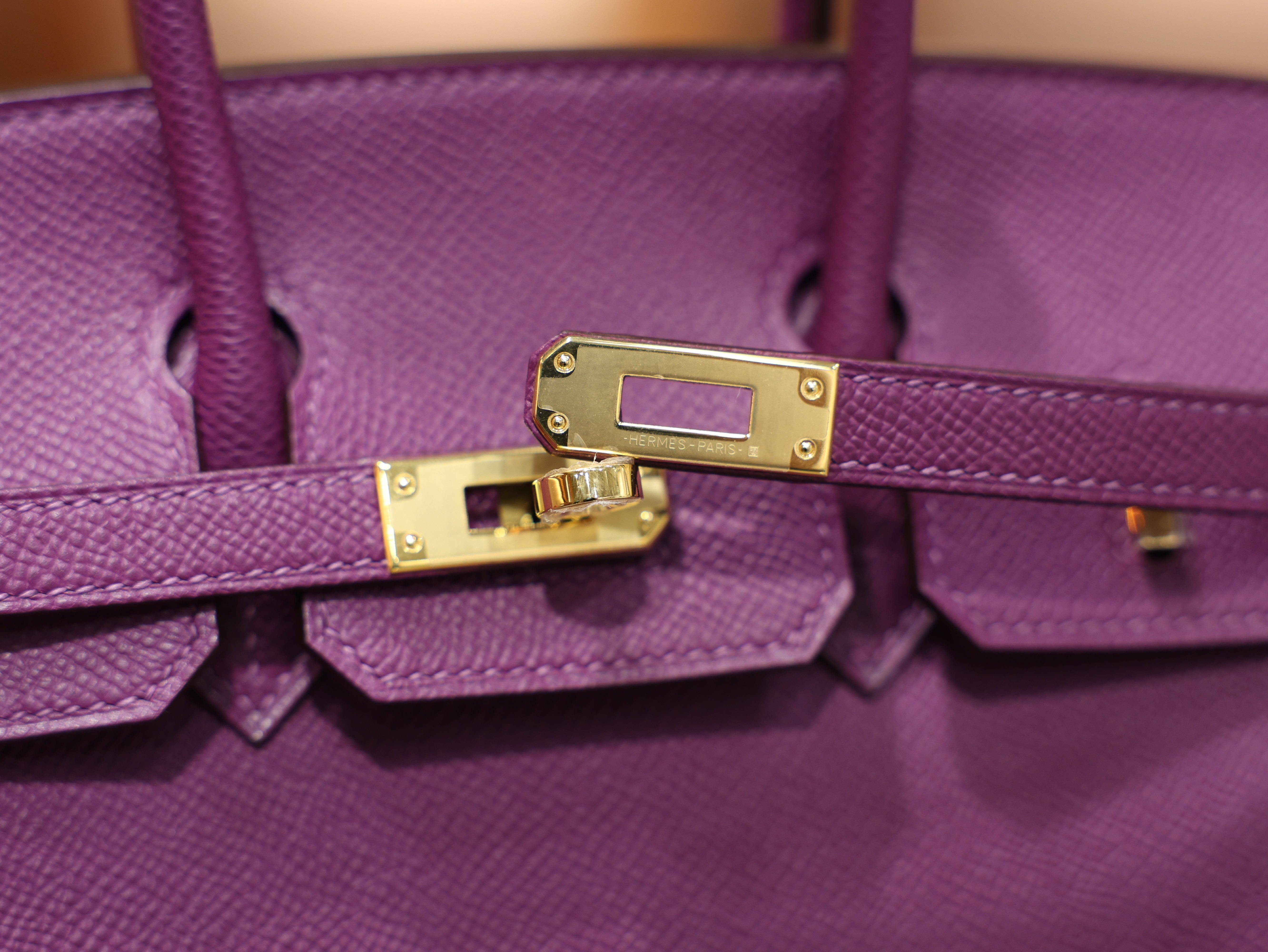 Birkin 25 epsom retourne anemone GHW