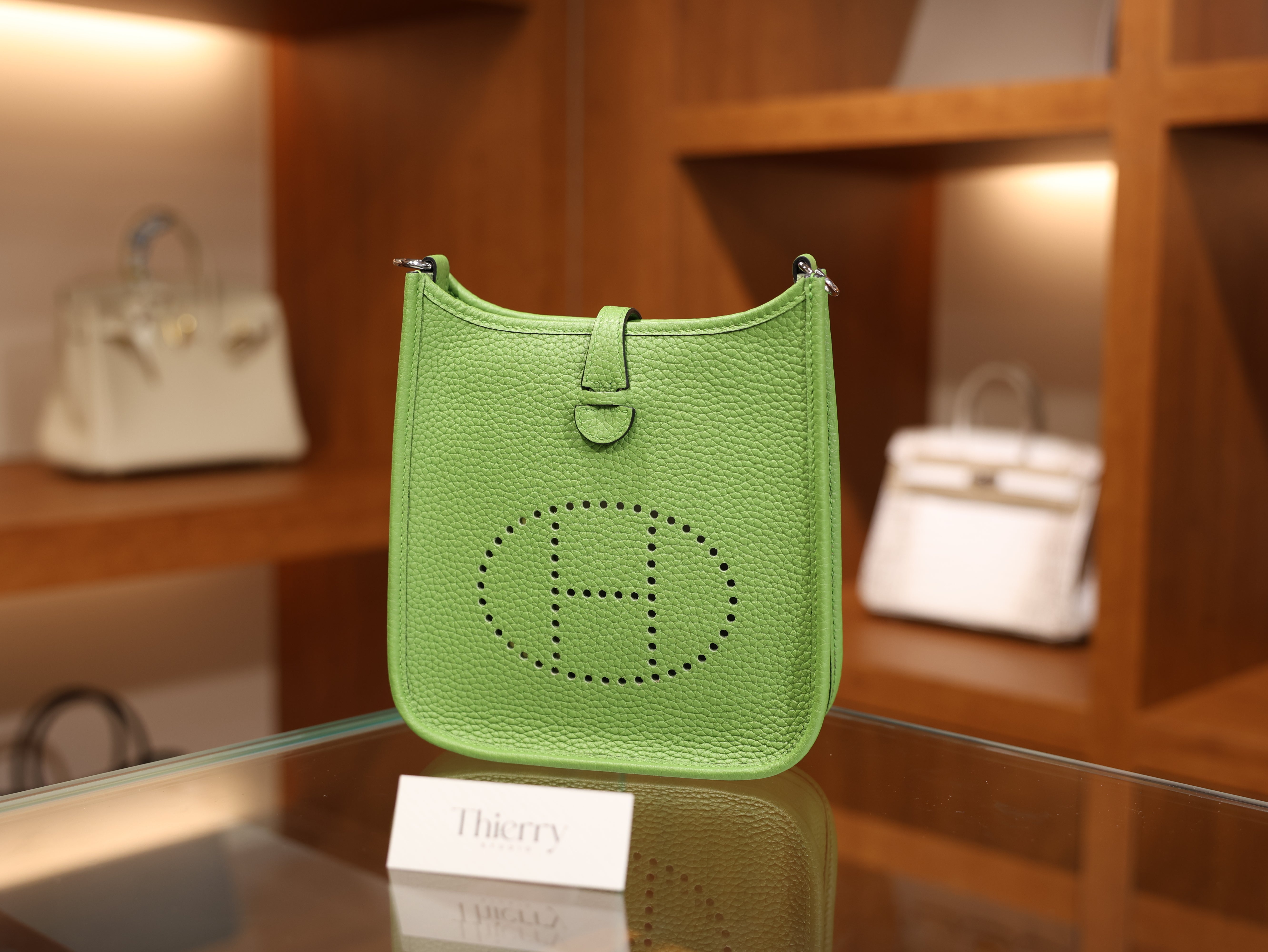 Evelyne mini clemence vert criquet PHW