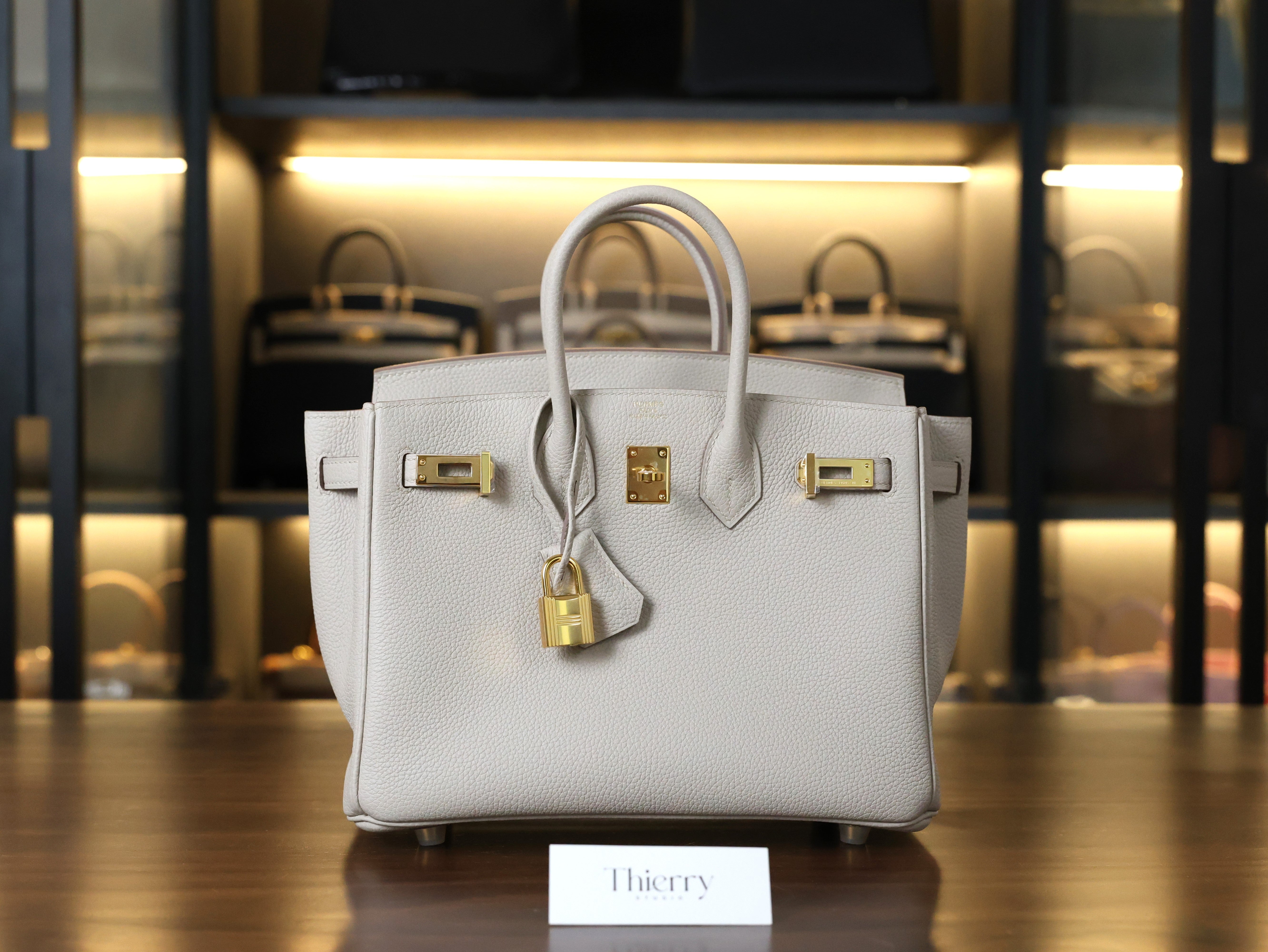 Birkin 25 togo beton GHW