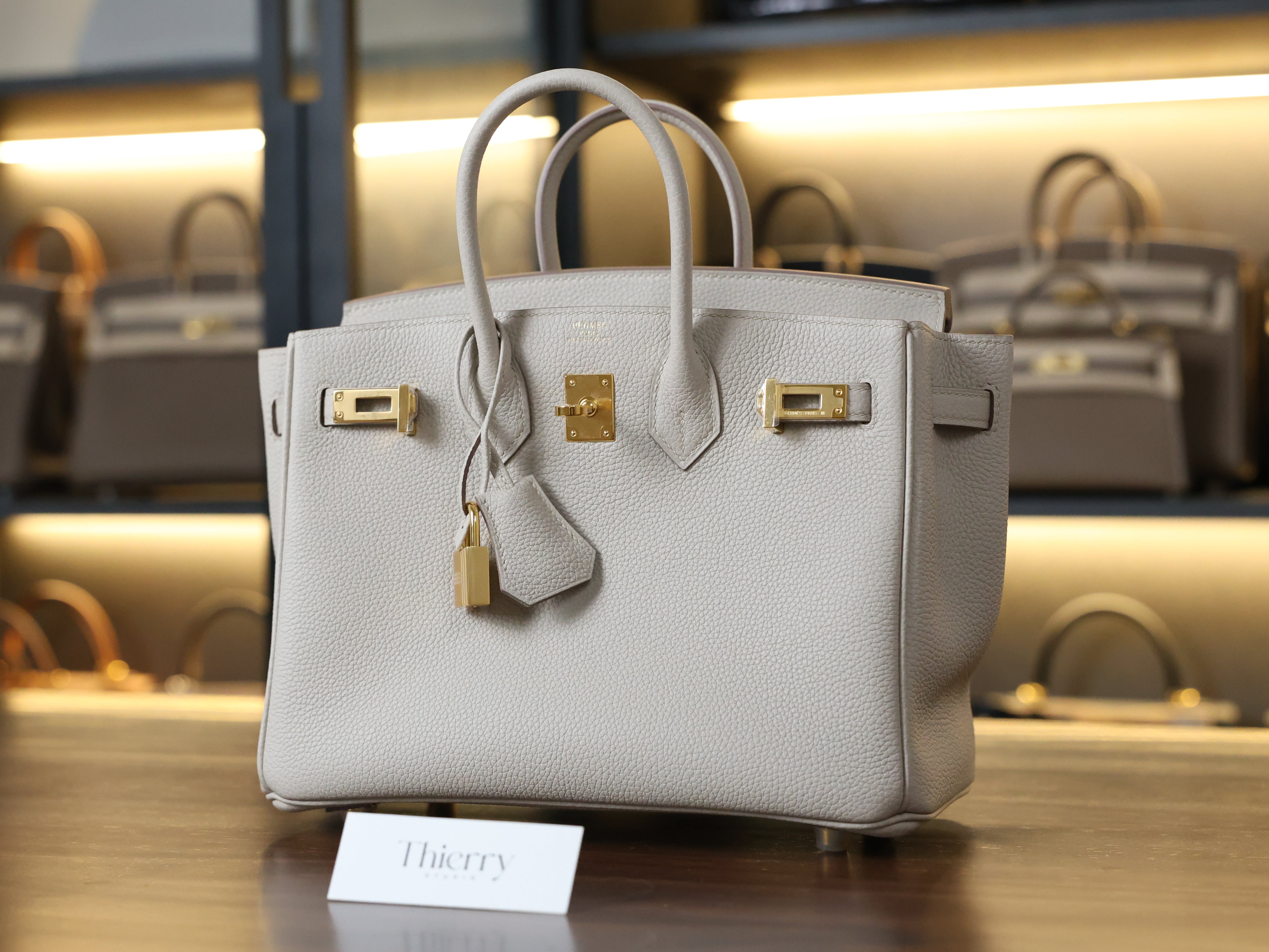 Birkin 25 togo beton GHW