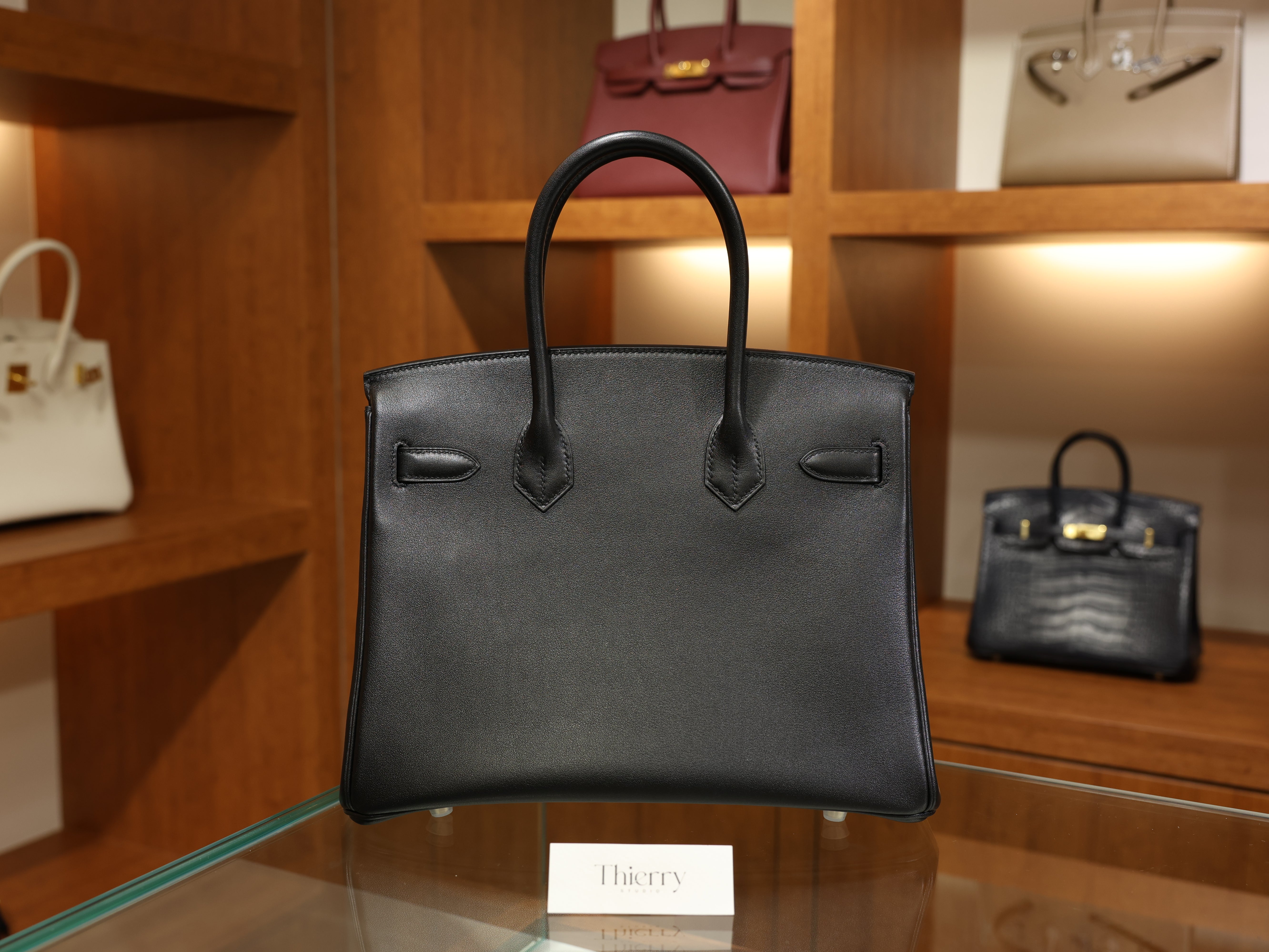 Birkin 30 swift black PHW