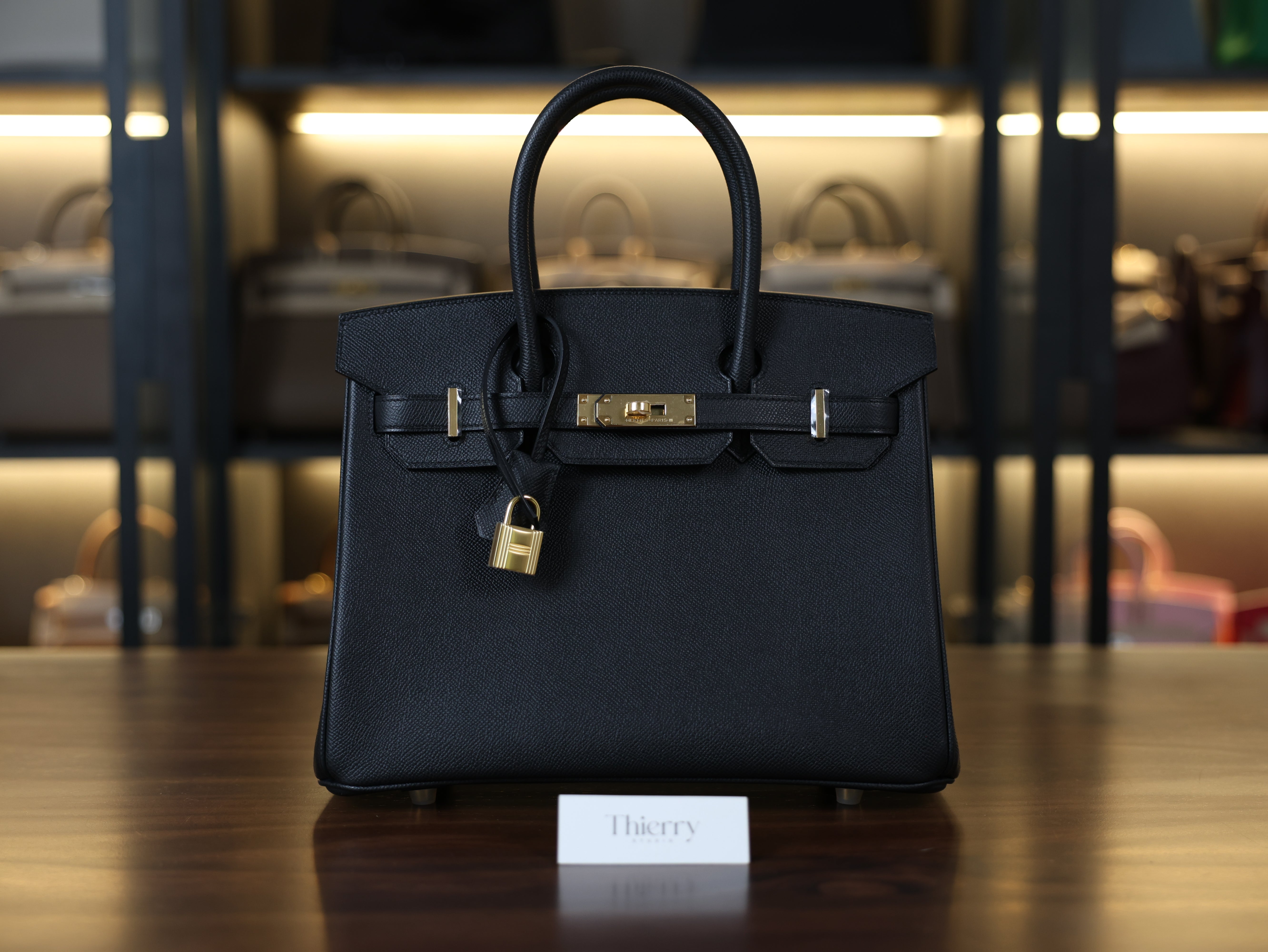 Birkin 30 epsom retourne black GHW