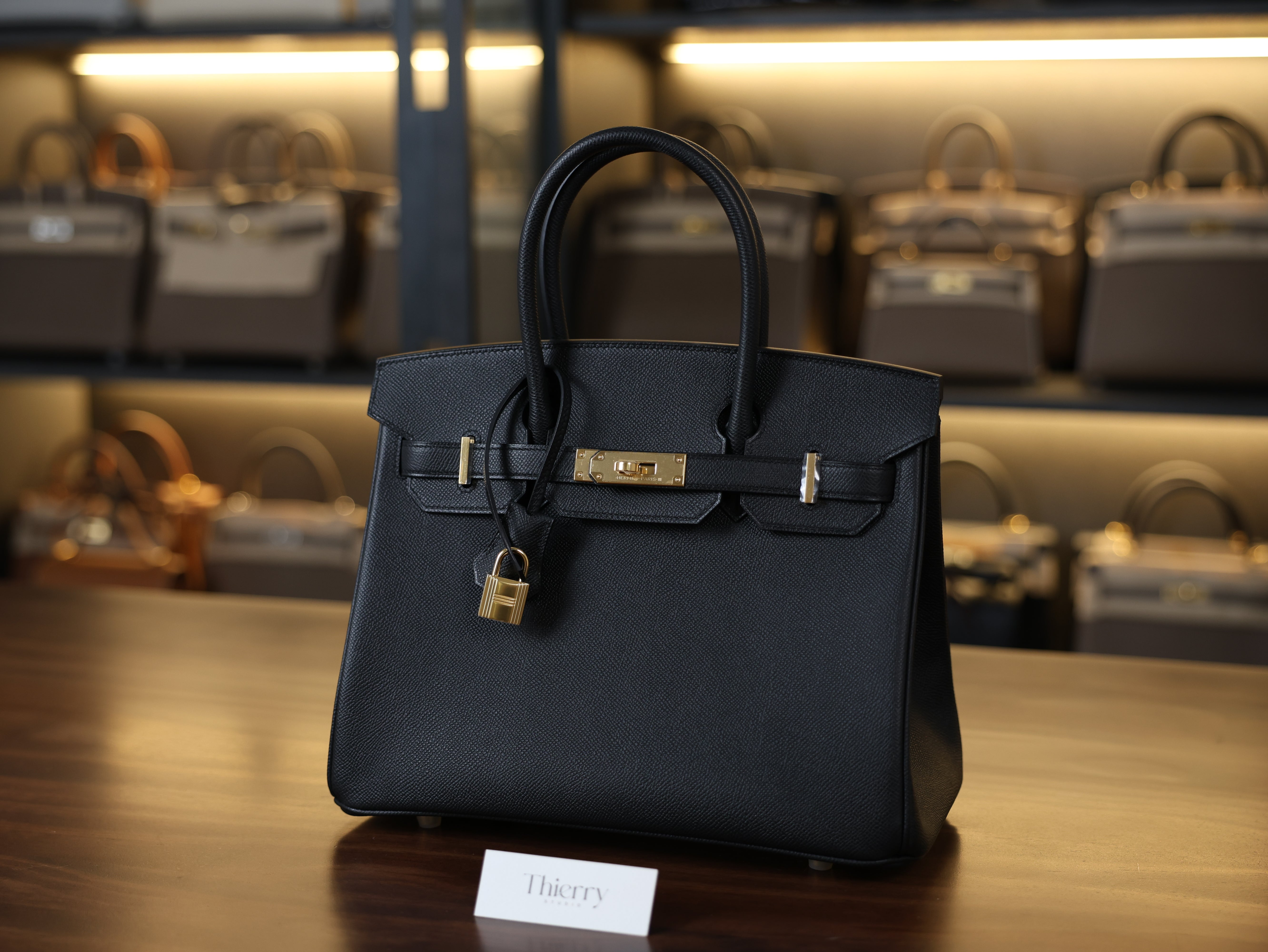 Birkin 30 epsom retourne black GHW