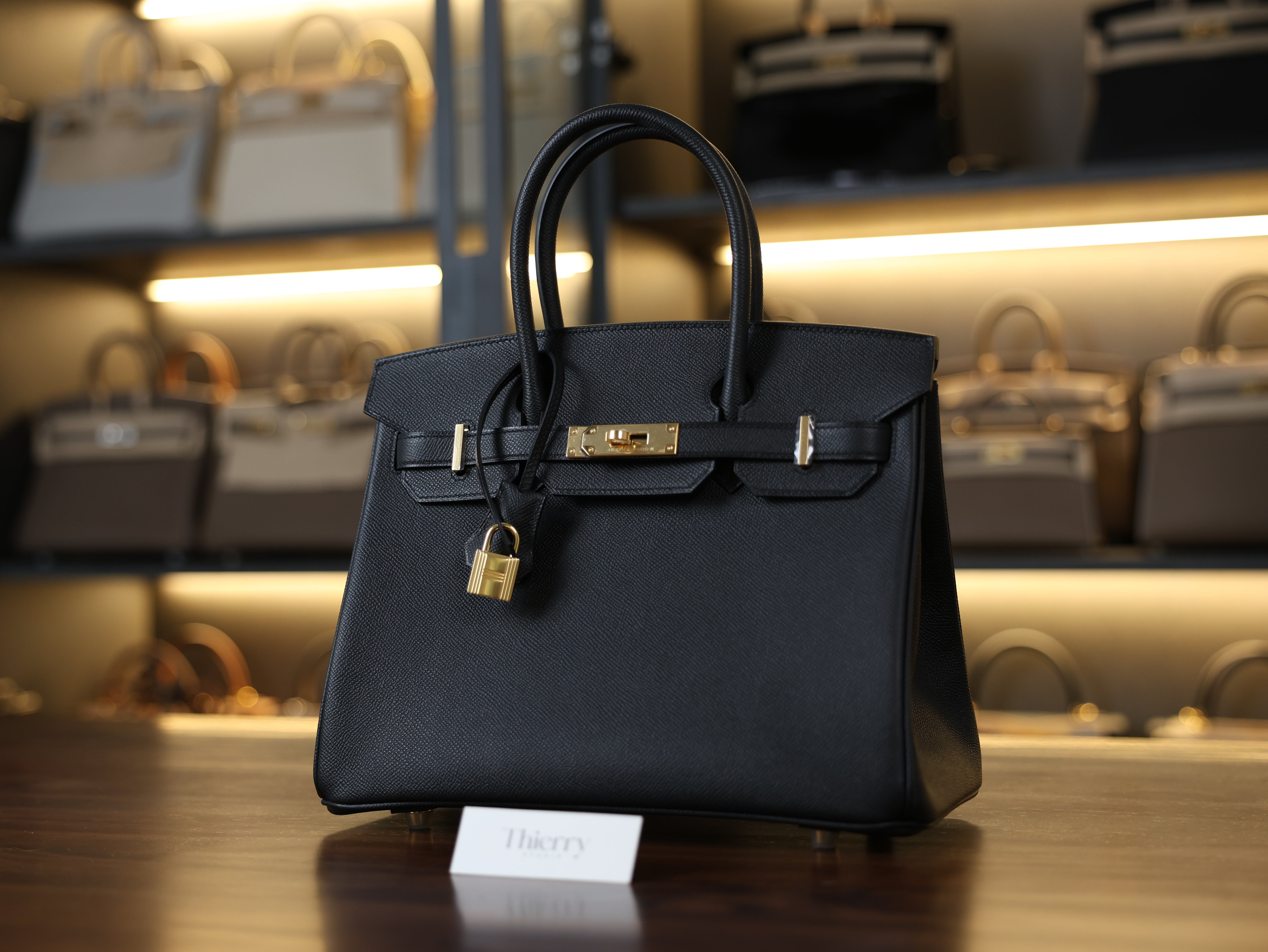 Birkin 30 epsom retourne black GHW