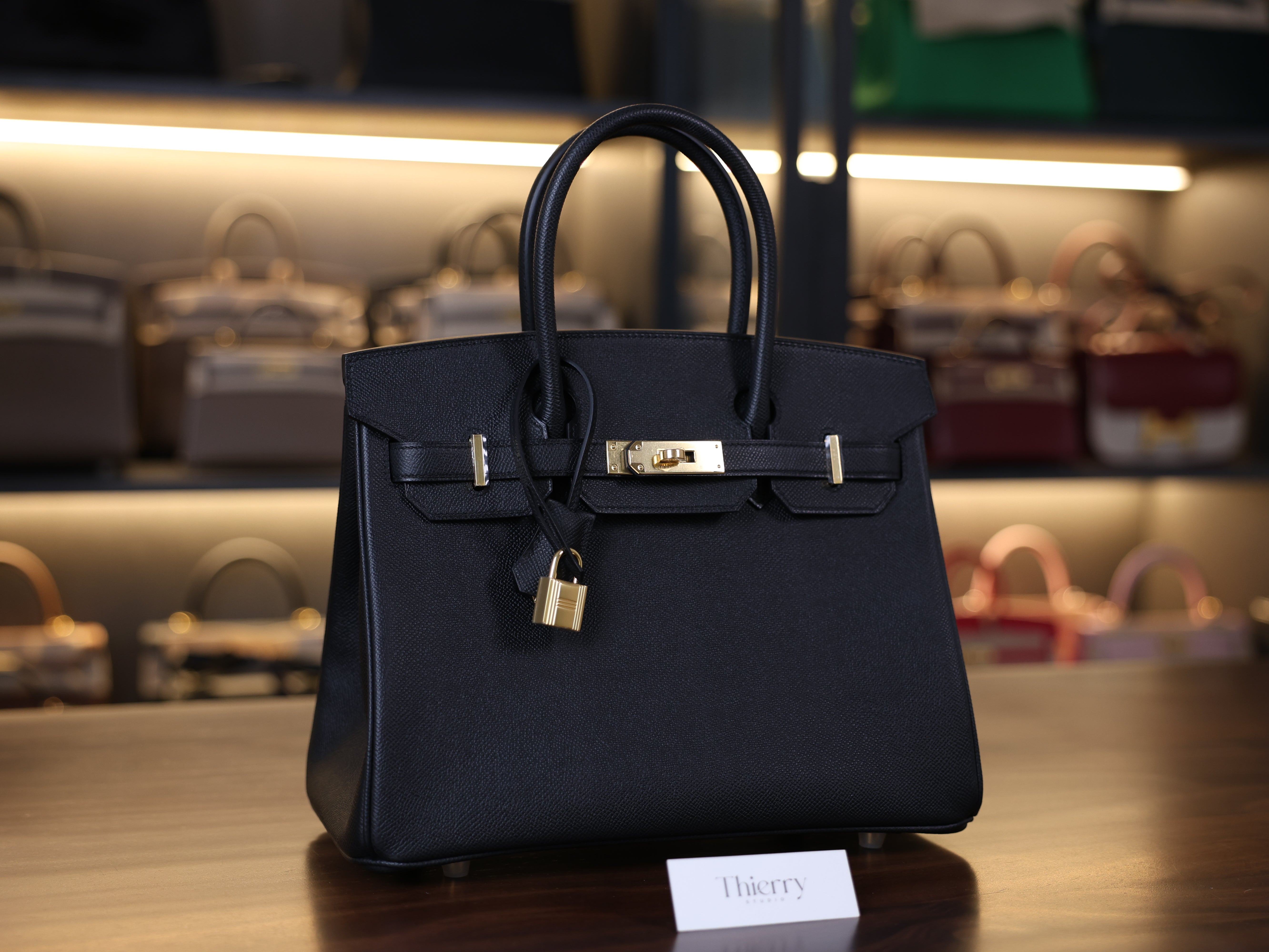 Birkin 30 epsom retourne black GHW