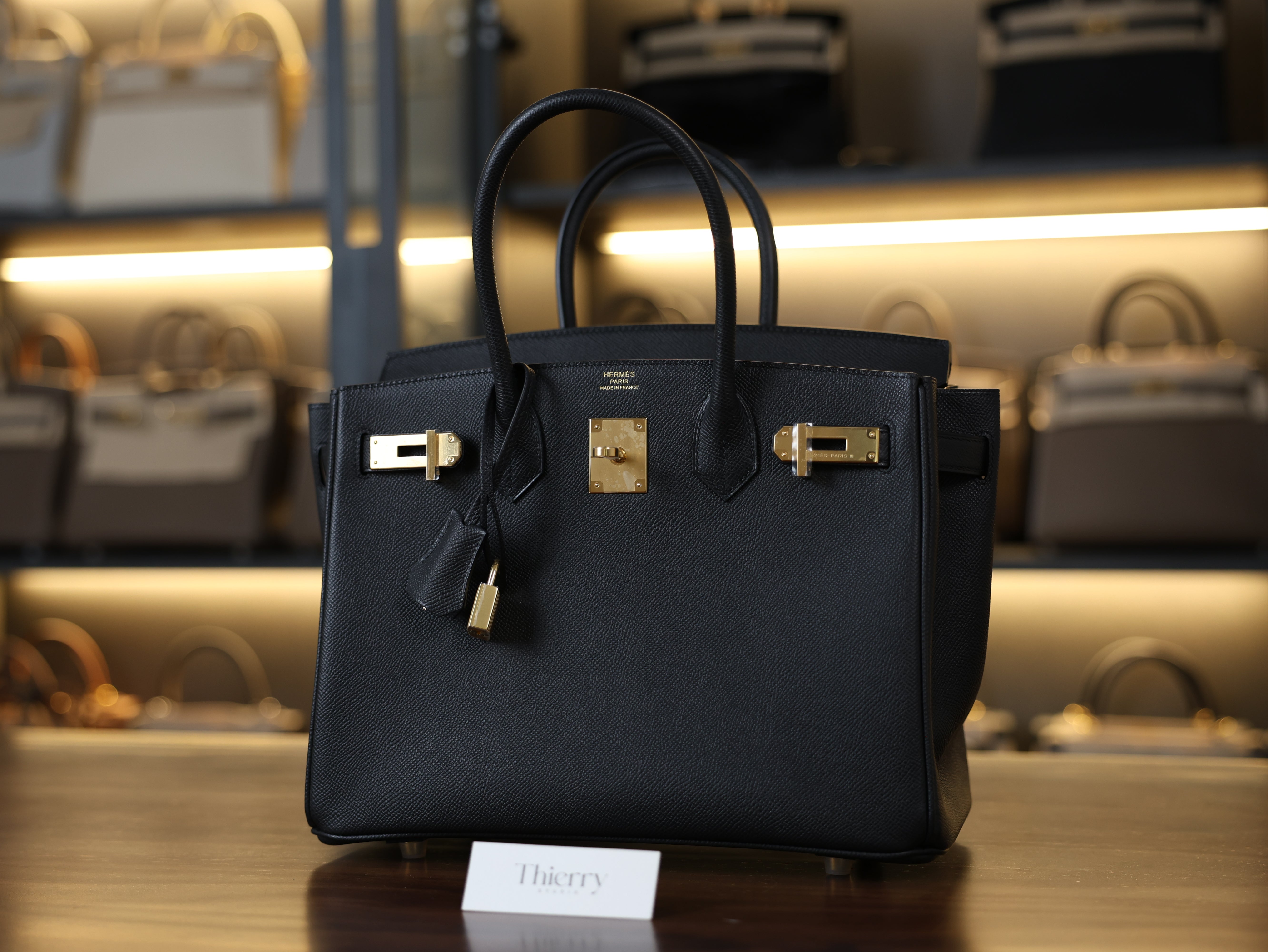 Birkin 30 epsom retourne black GHW