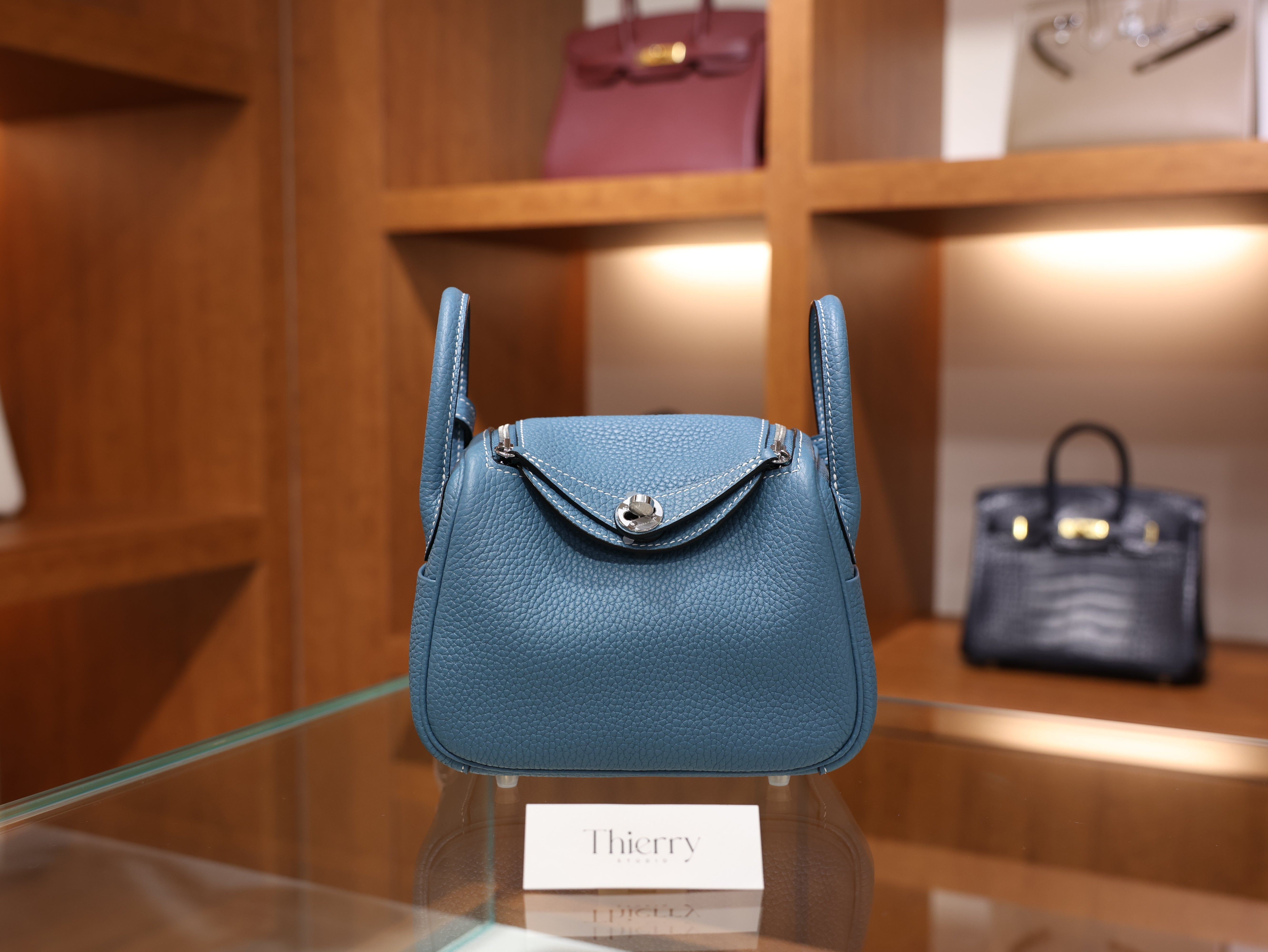 Lindy mini clemence blue jean PHW