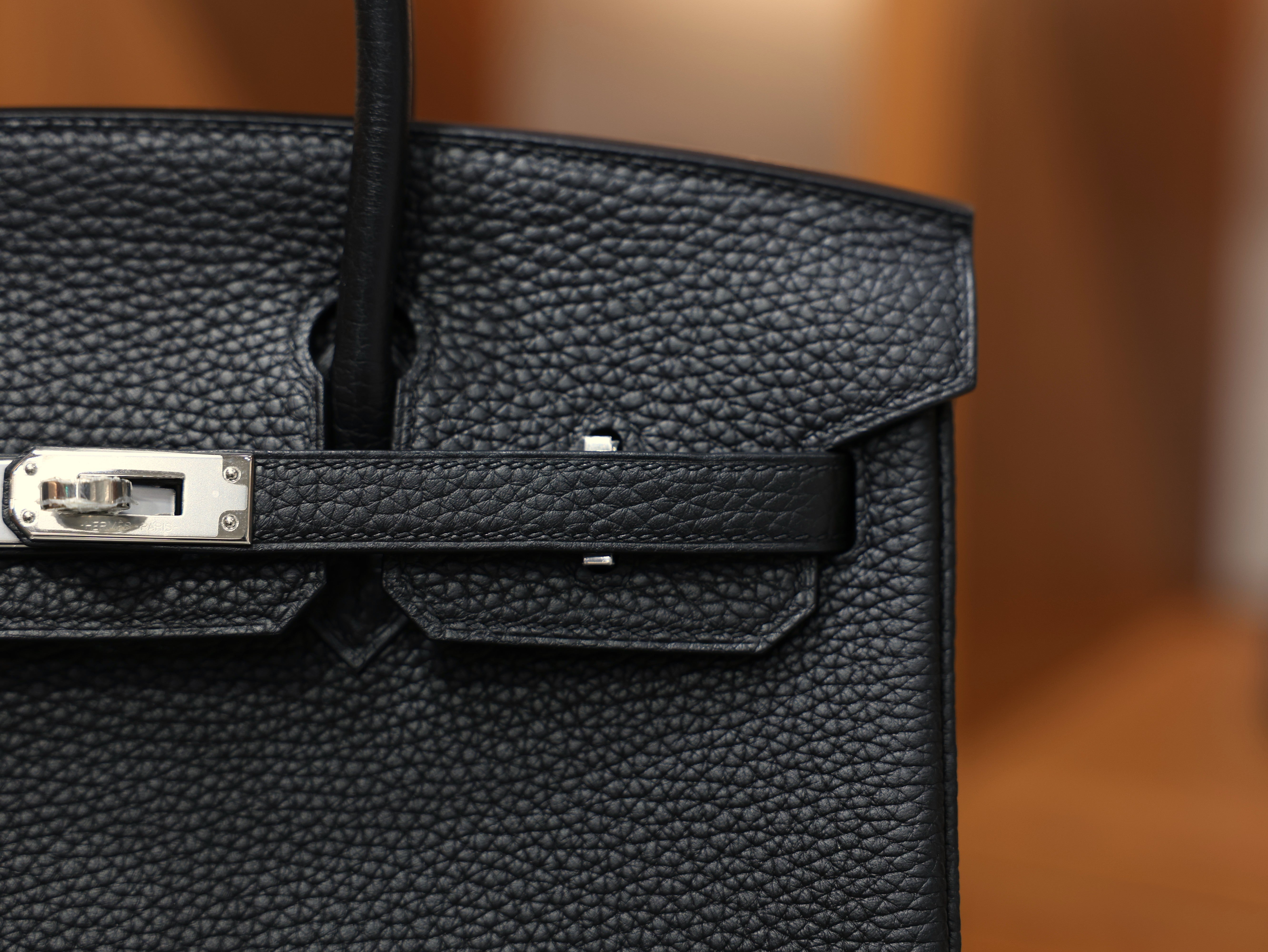 Birkin 25 clemence black PHW