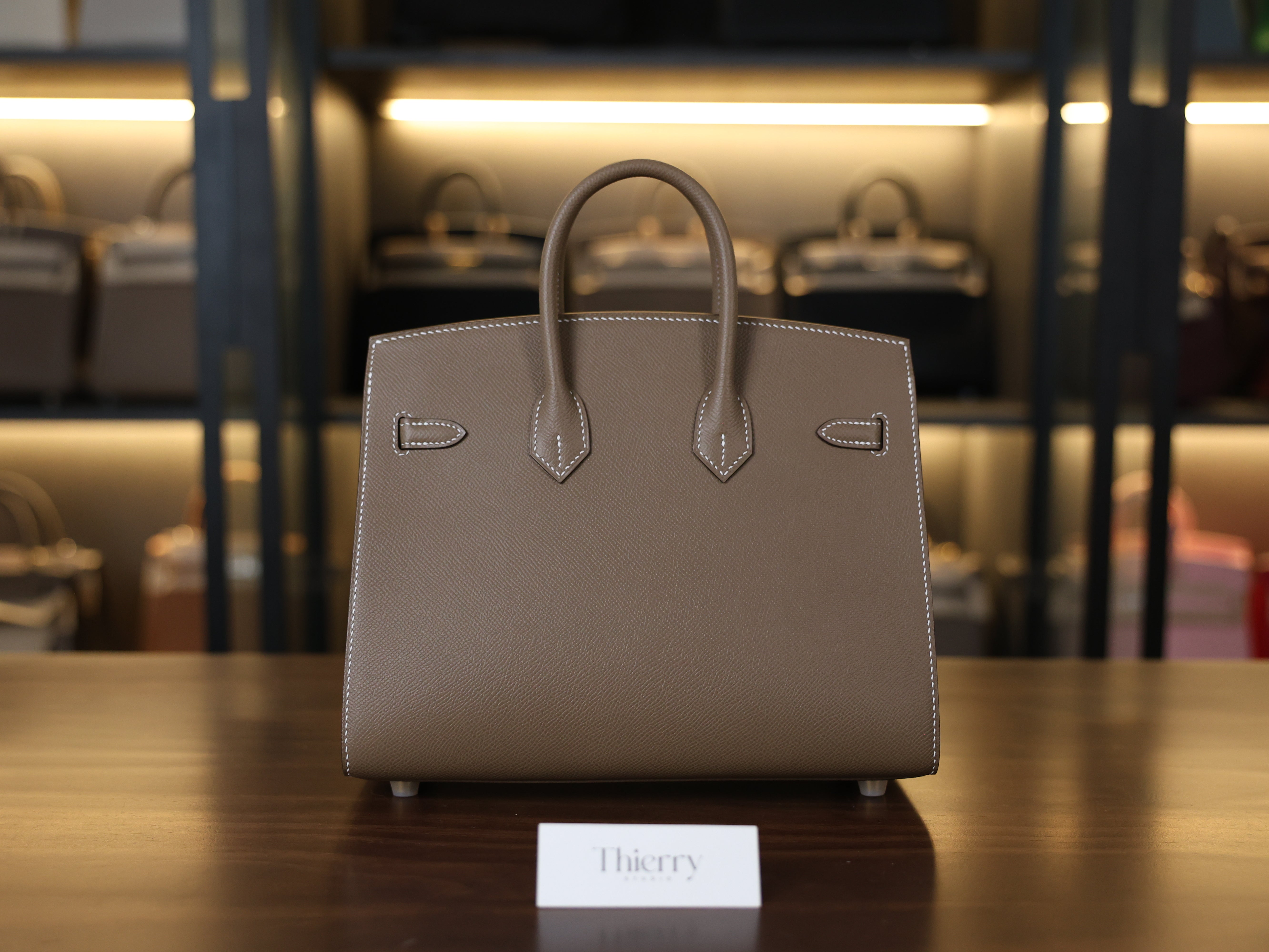 Birkin 25 epsom sellier etoupe GHW