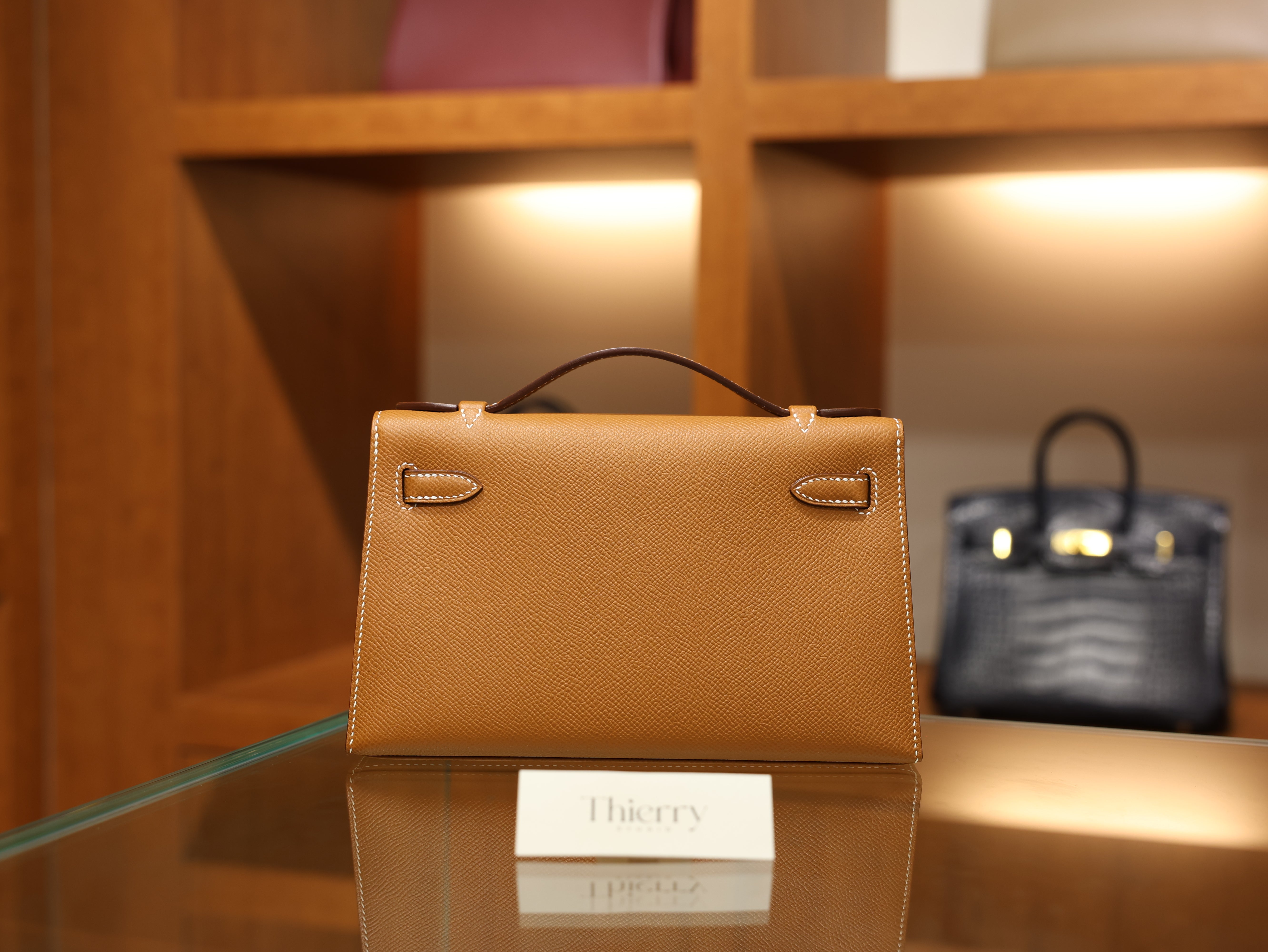 Kelly pochette epsom gold GHW