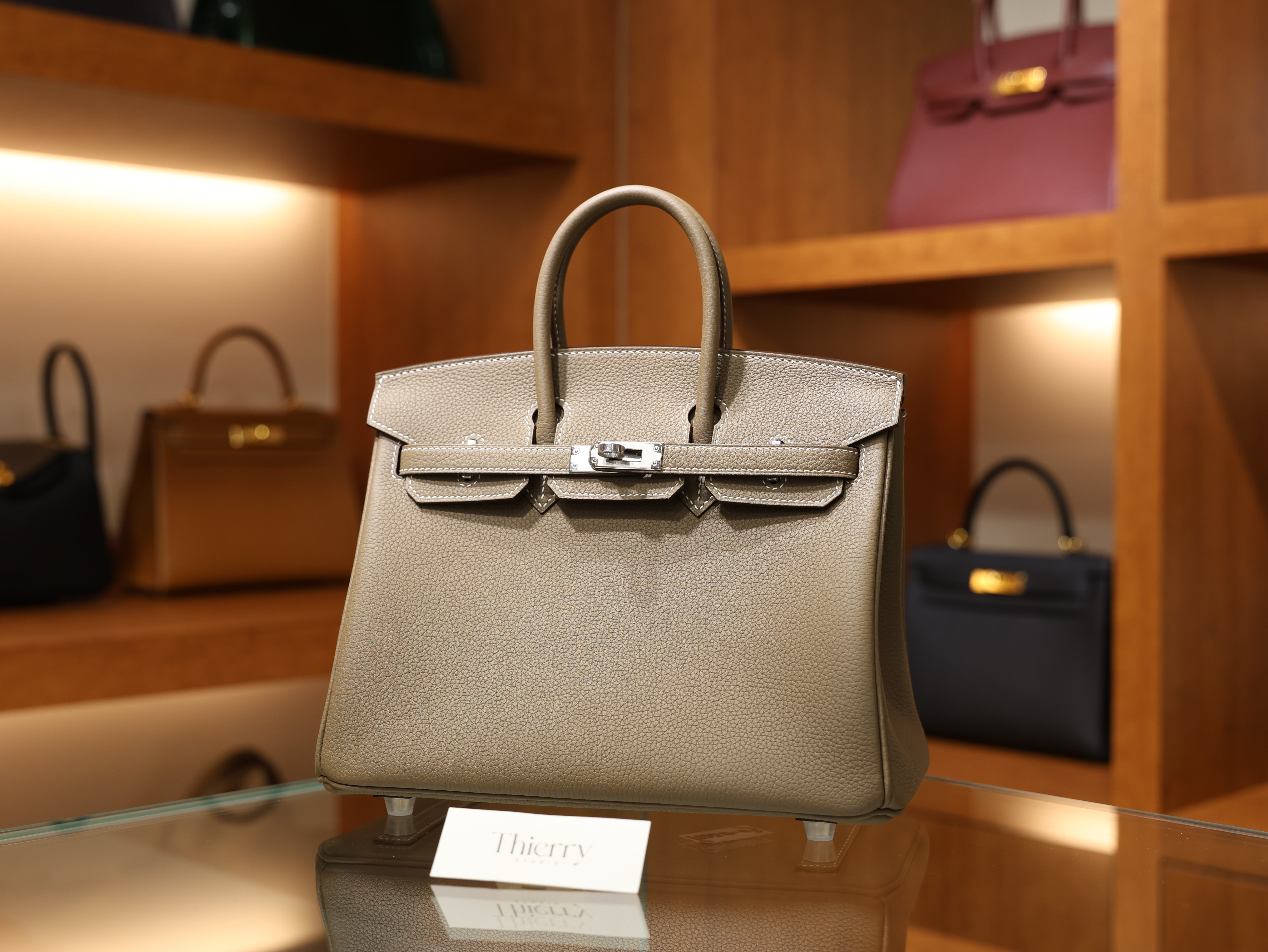 Birkin 25 togo etoupe PHW