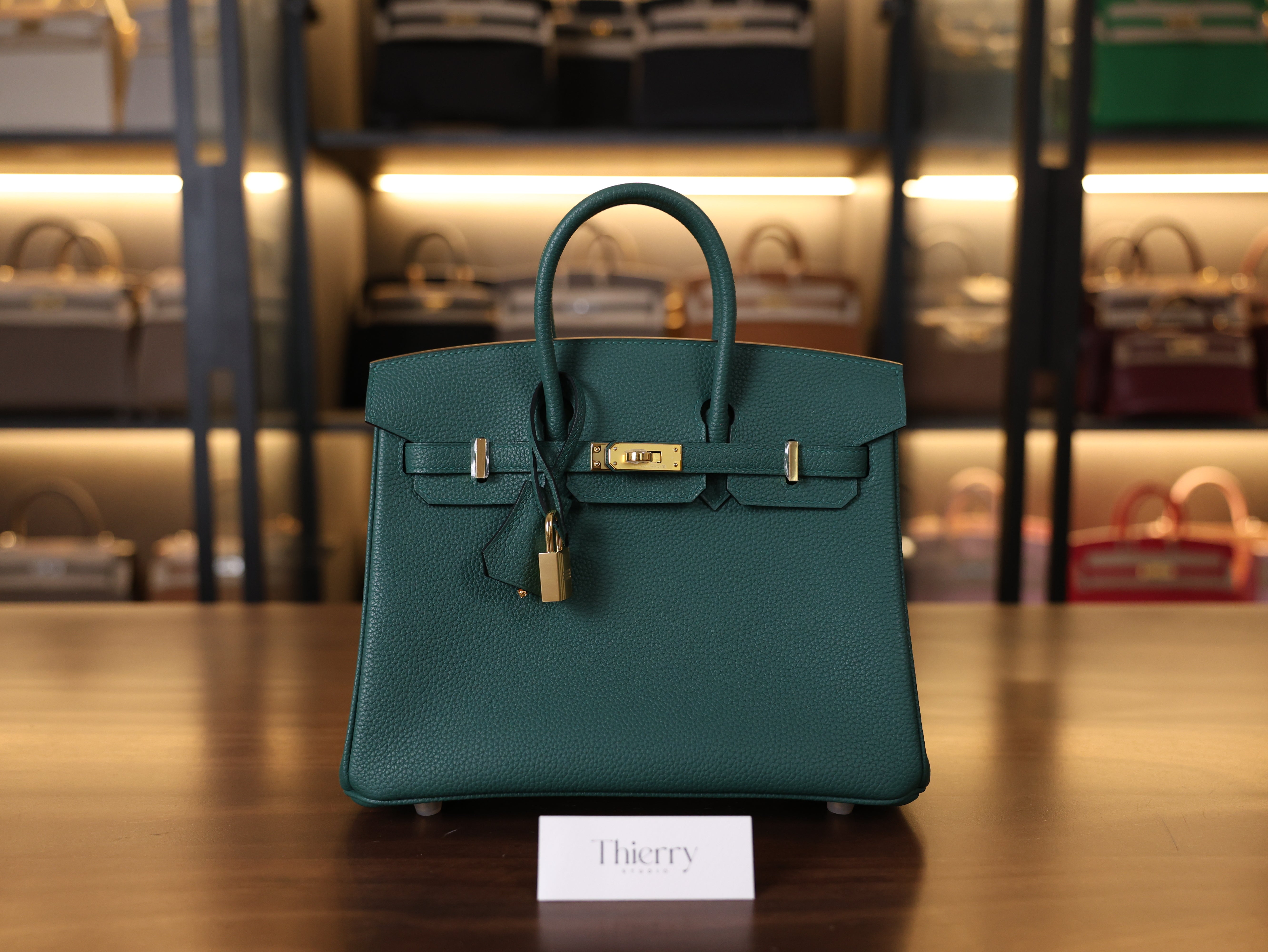 Birkin 25 togo malachite GHW