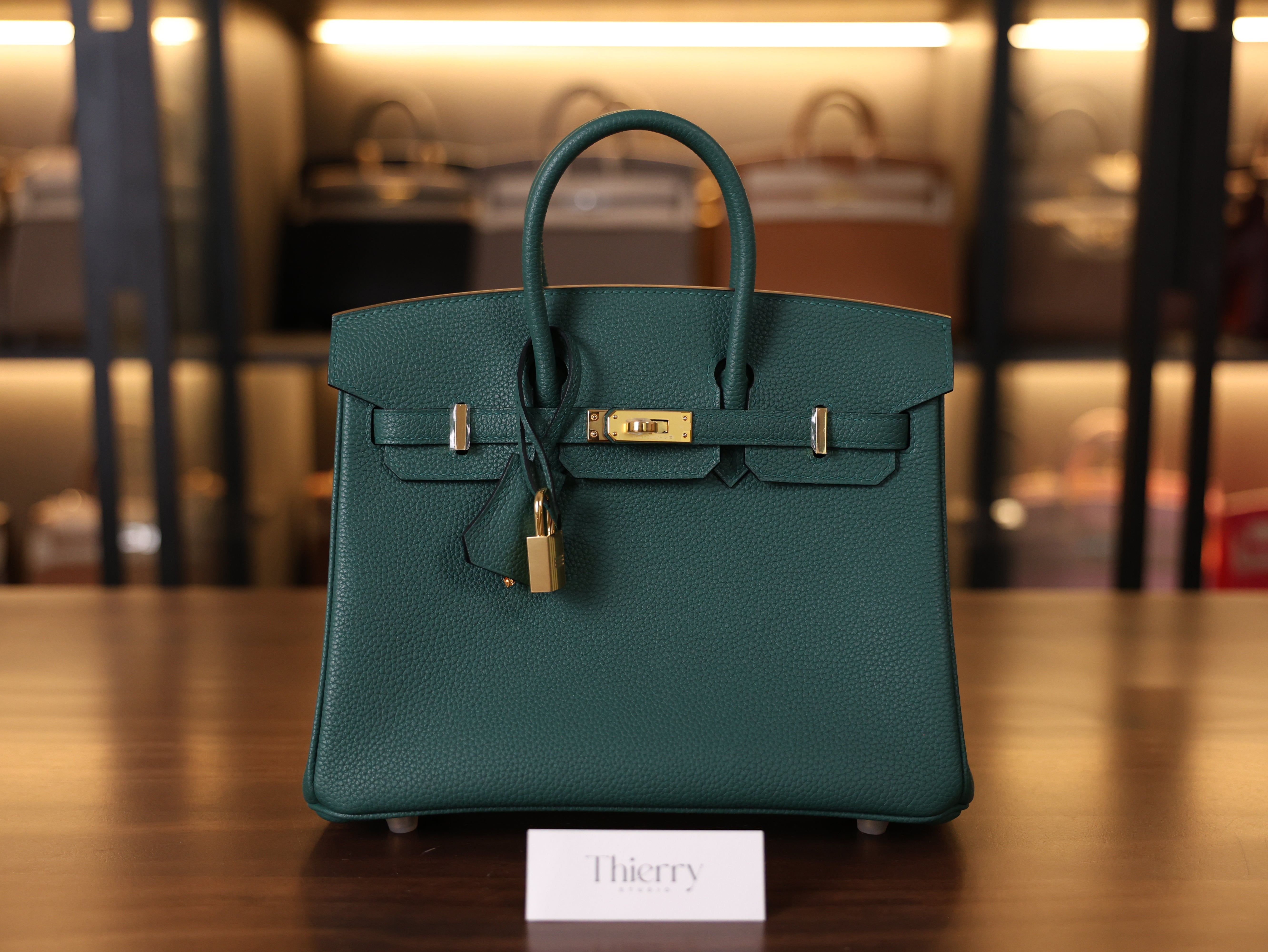 Birkin 25 togo malachite GHW