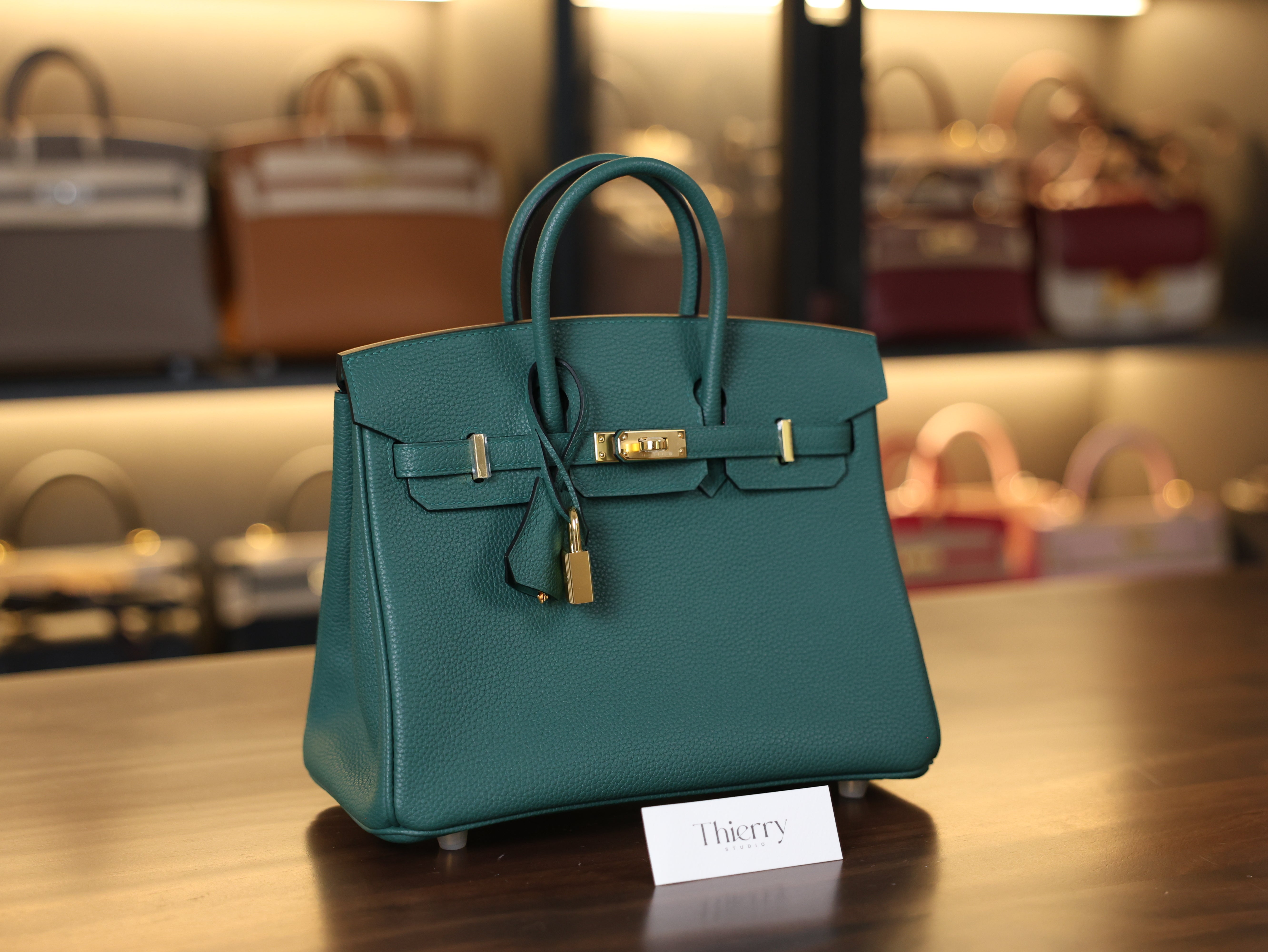 Birkin 25 togo malachite GHW