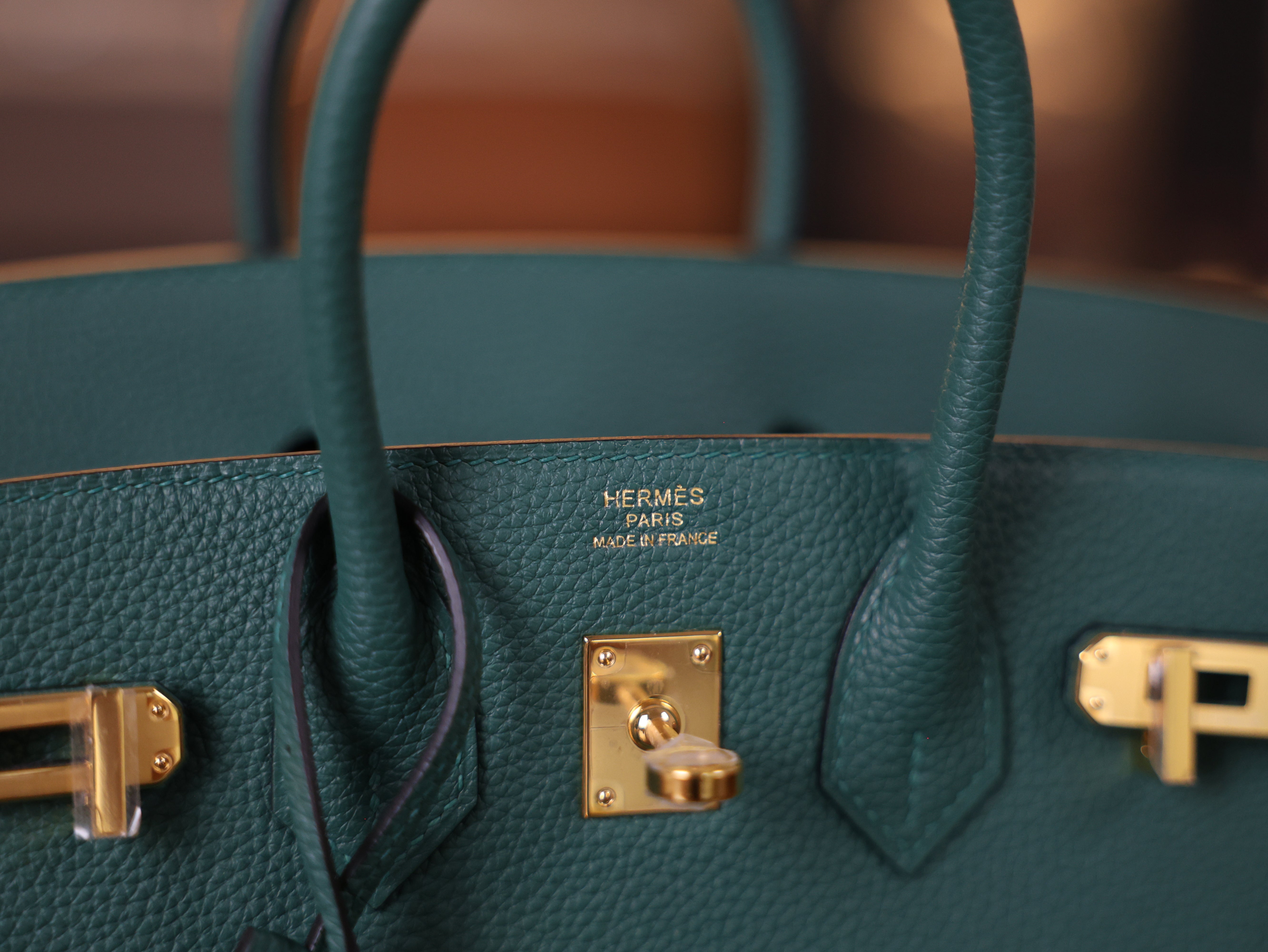 Birkin 25 togo malachite GHW