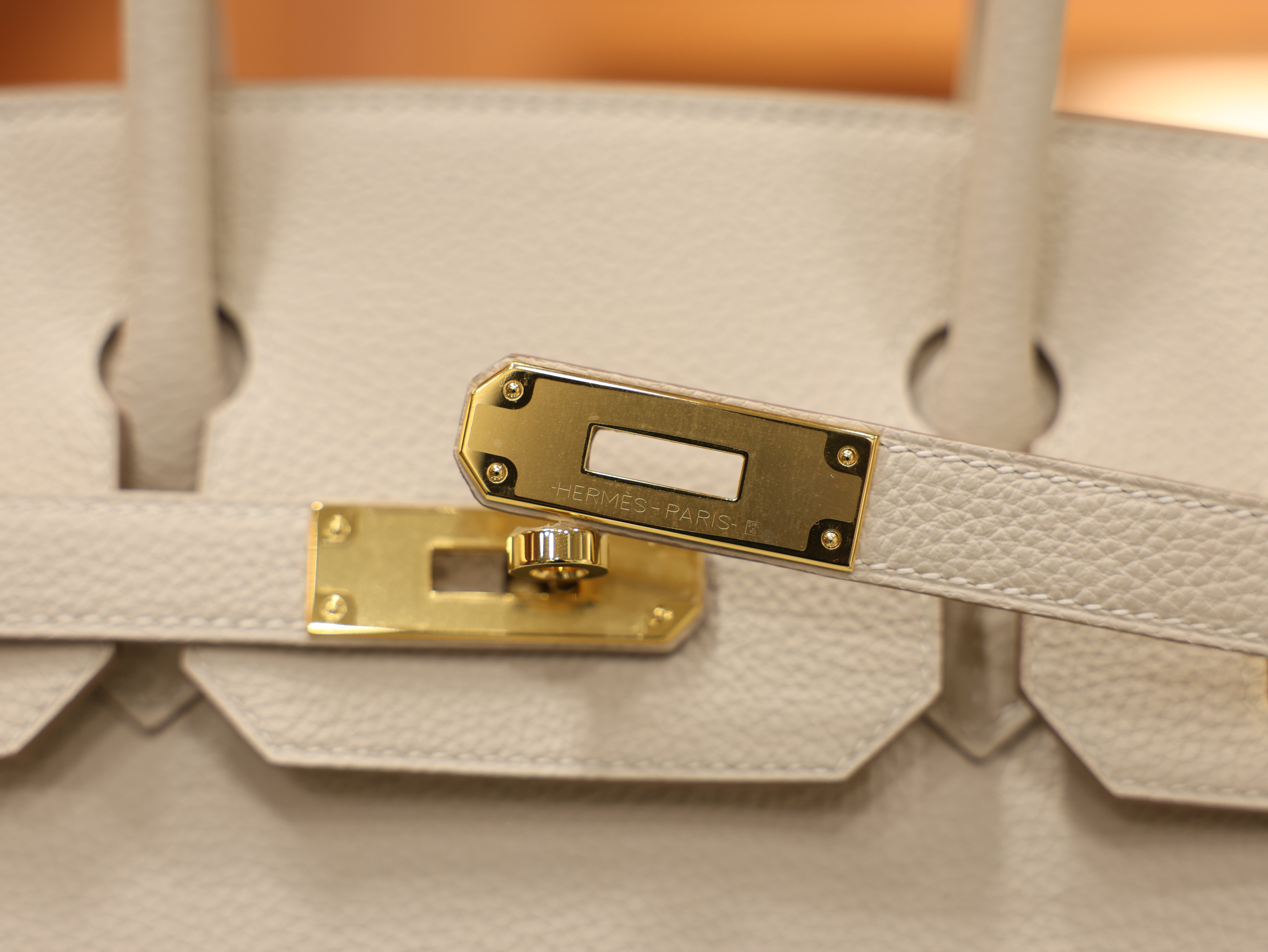 Birkin 30 togo craie GHW