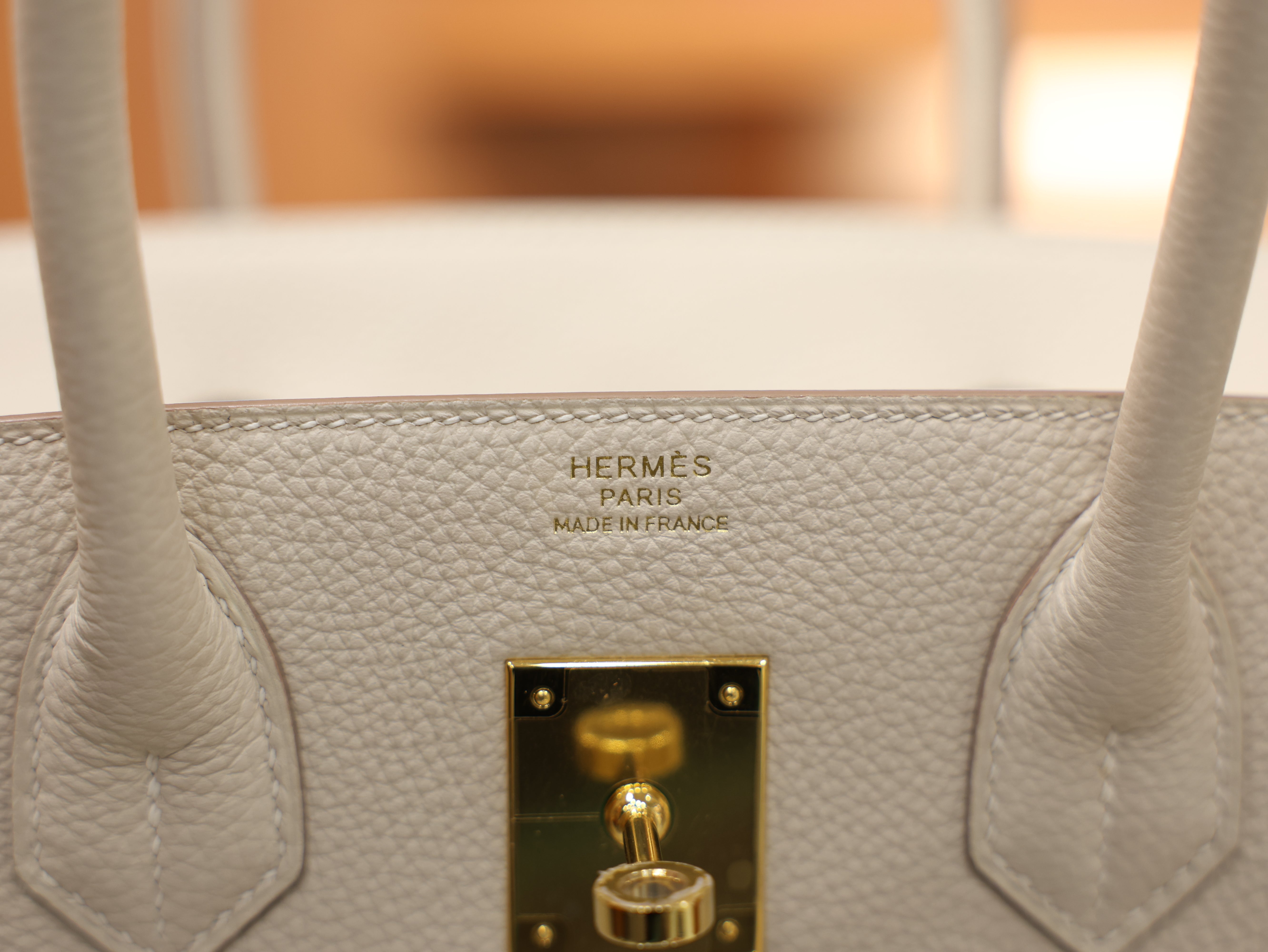 Birkin 30 togo craie GHW